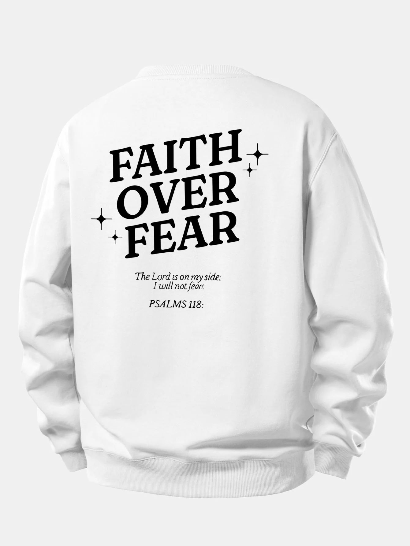 Faith Over Fear Print Relax Fit Sweatshirt - Image 15