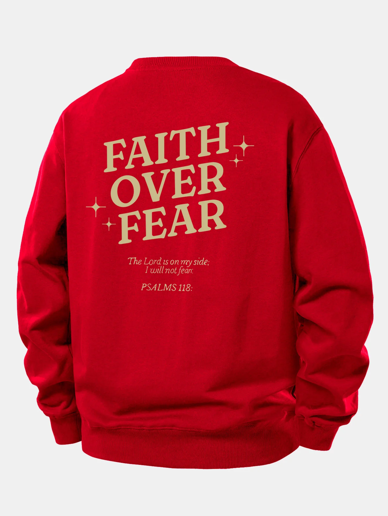 Faith Over Fear Print Relax Fit Sweatshirt - Image 7