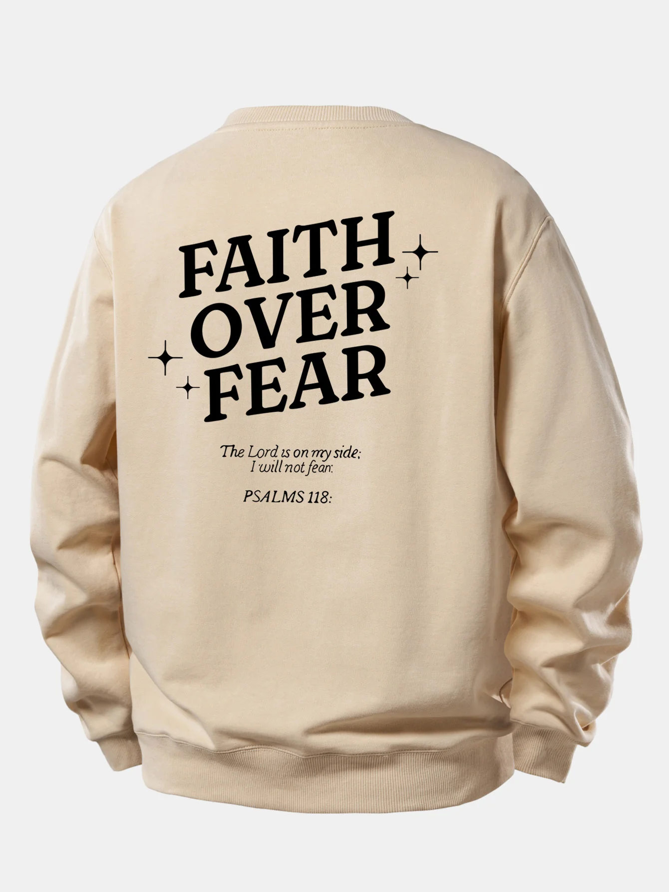 Faith Over Fear Print Relax Fit Sweatshirt - Image 9