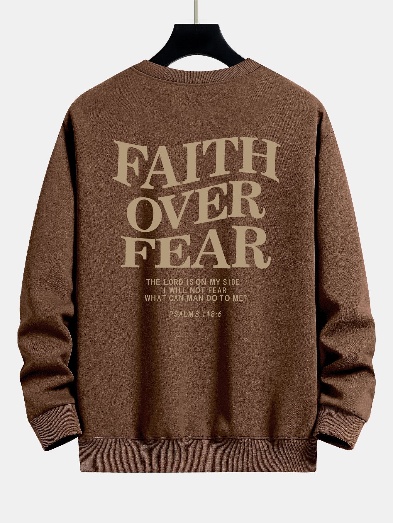 "Glaube über Angst Druck Relaxed Fit Sweatshirt" - Image 3