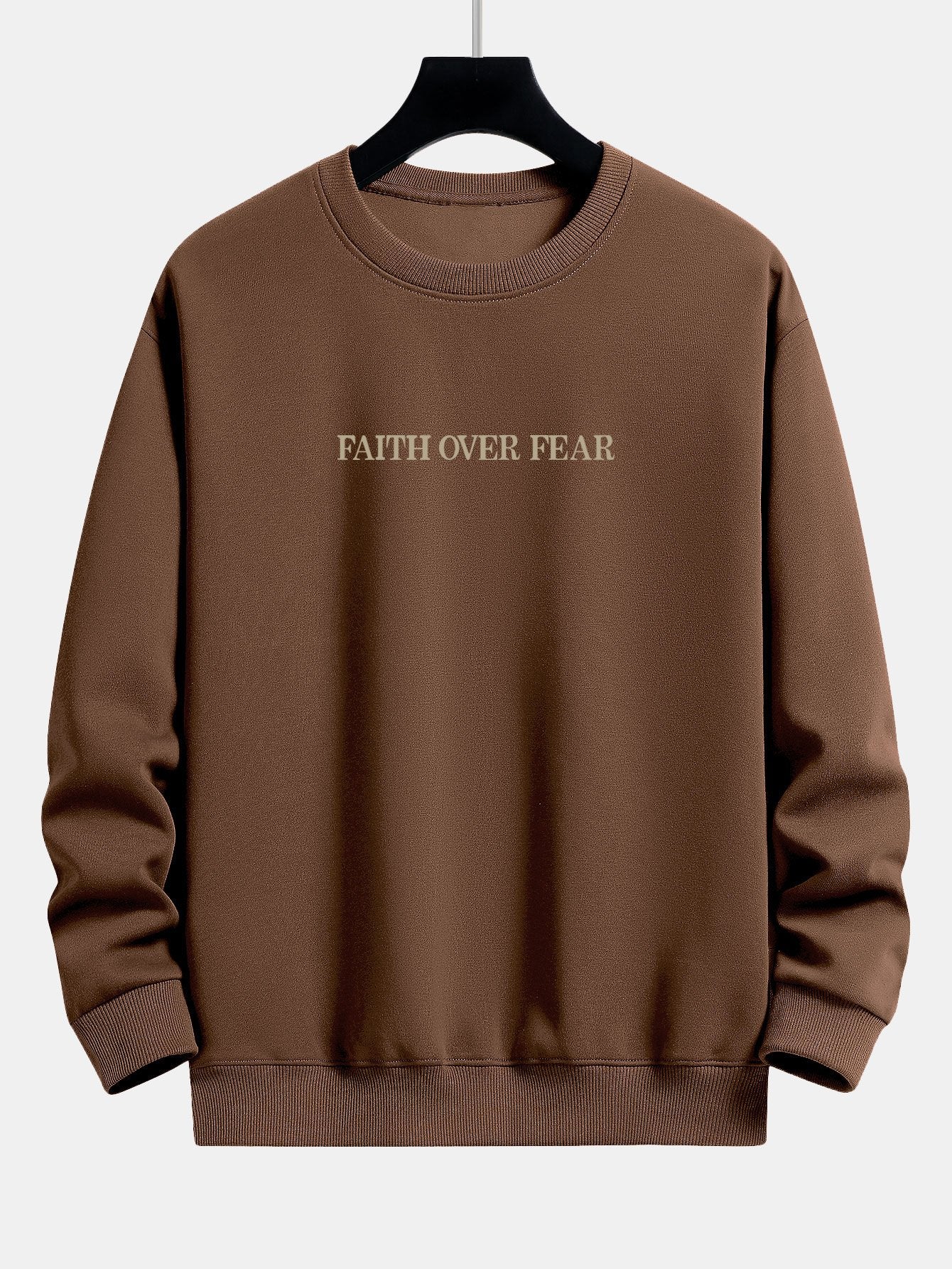 "Glaube über Angst Druck Relaxed Fit Sweatshirt" - Image 4
