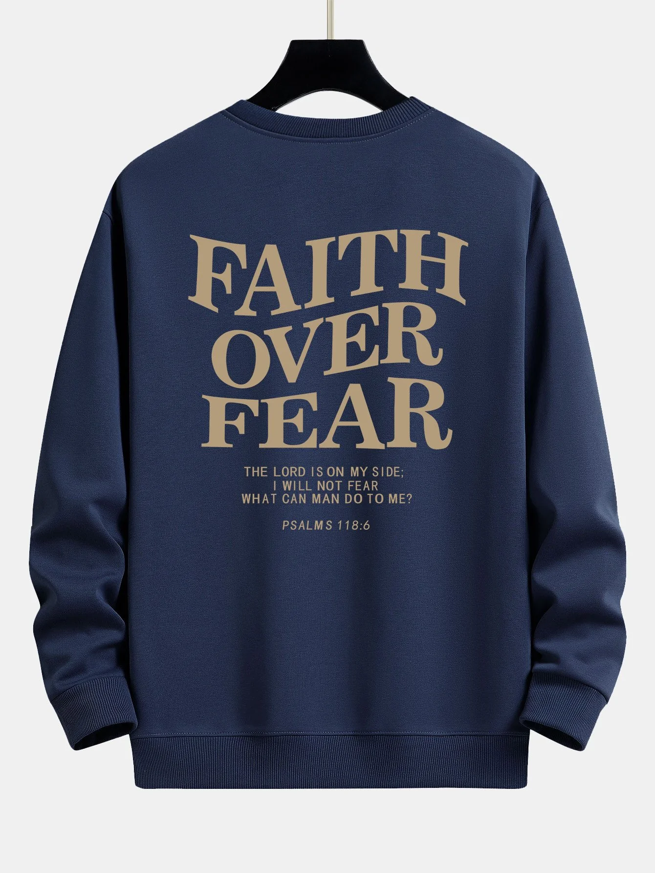 "Glaube über Angst Druck Relaxed Fit Sweatshirt" - Image 5