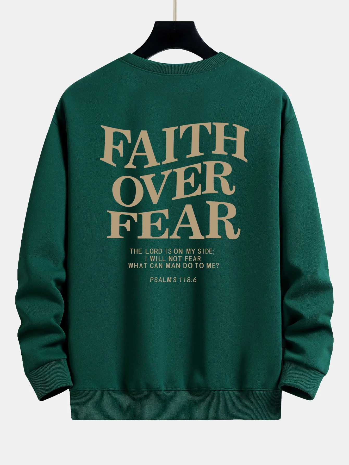 "Glaube über Angst Druck Relaxed Fit Sweatshirt" - Image 7