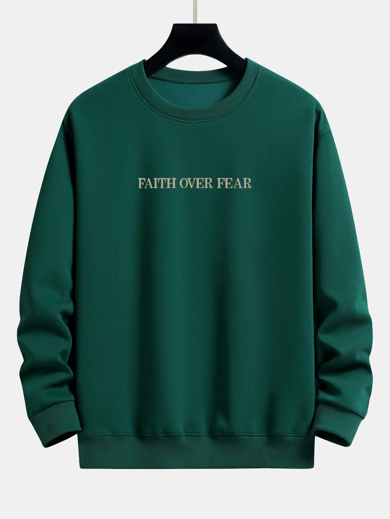 "Glaube über Angst Druck Relaxed Fit Sweatshirt" - Image 8