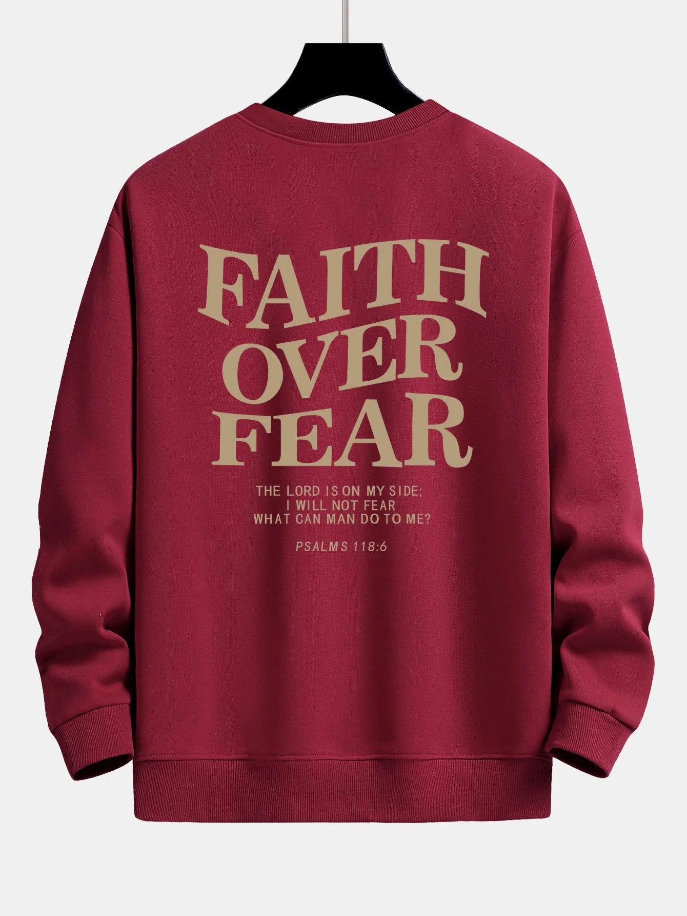 "Glaube über Angst Druck Relaxed Fit Sweatshirt" - Image 9