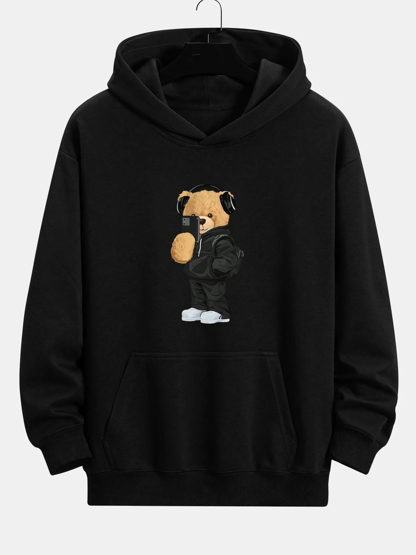 Fashion Bear Foto Druck Relax Fit Hoodie - Image 3