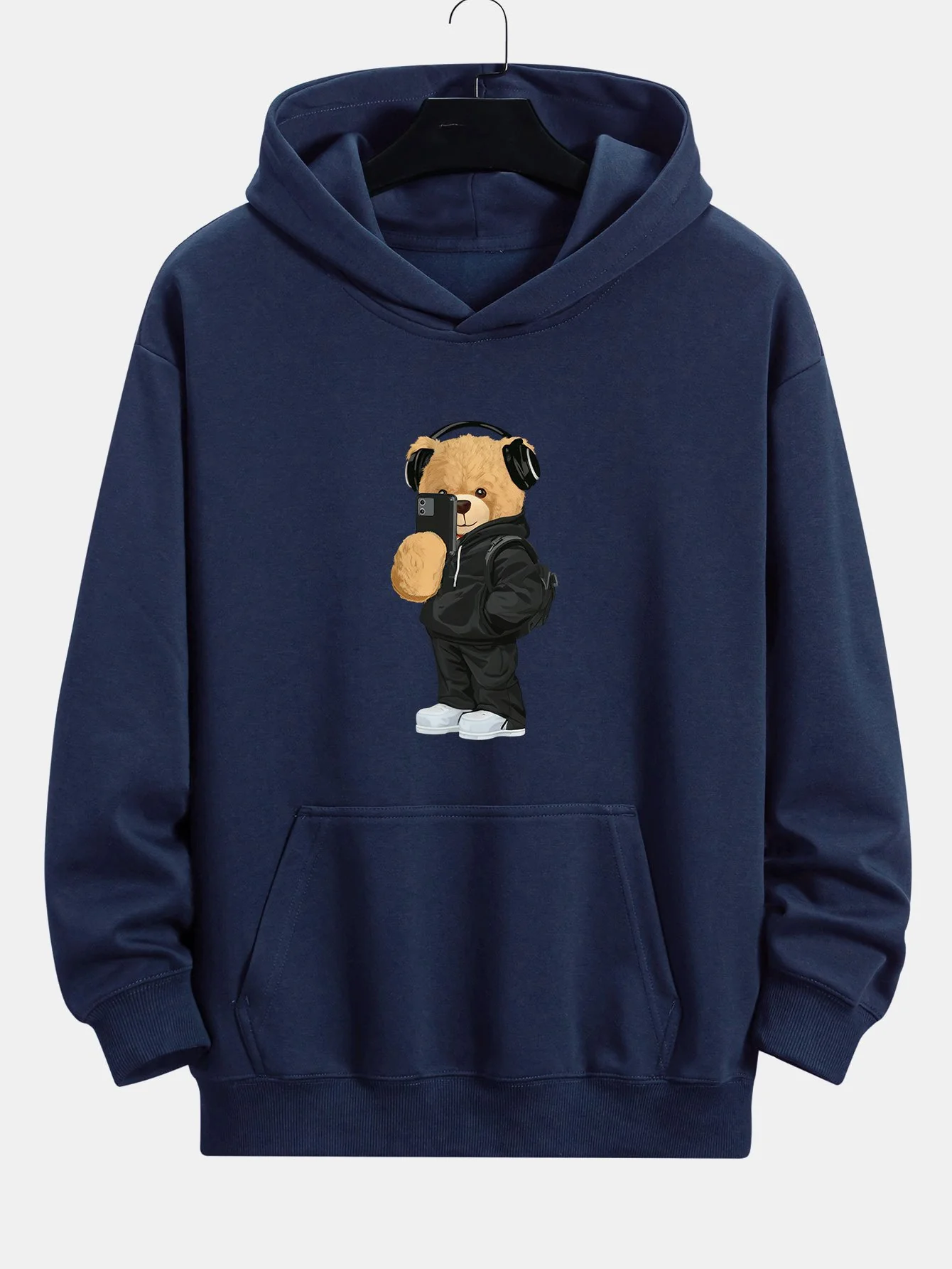 Fashion Bear Foto Druck Relax Fit Hoodie - Image 4