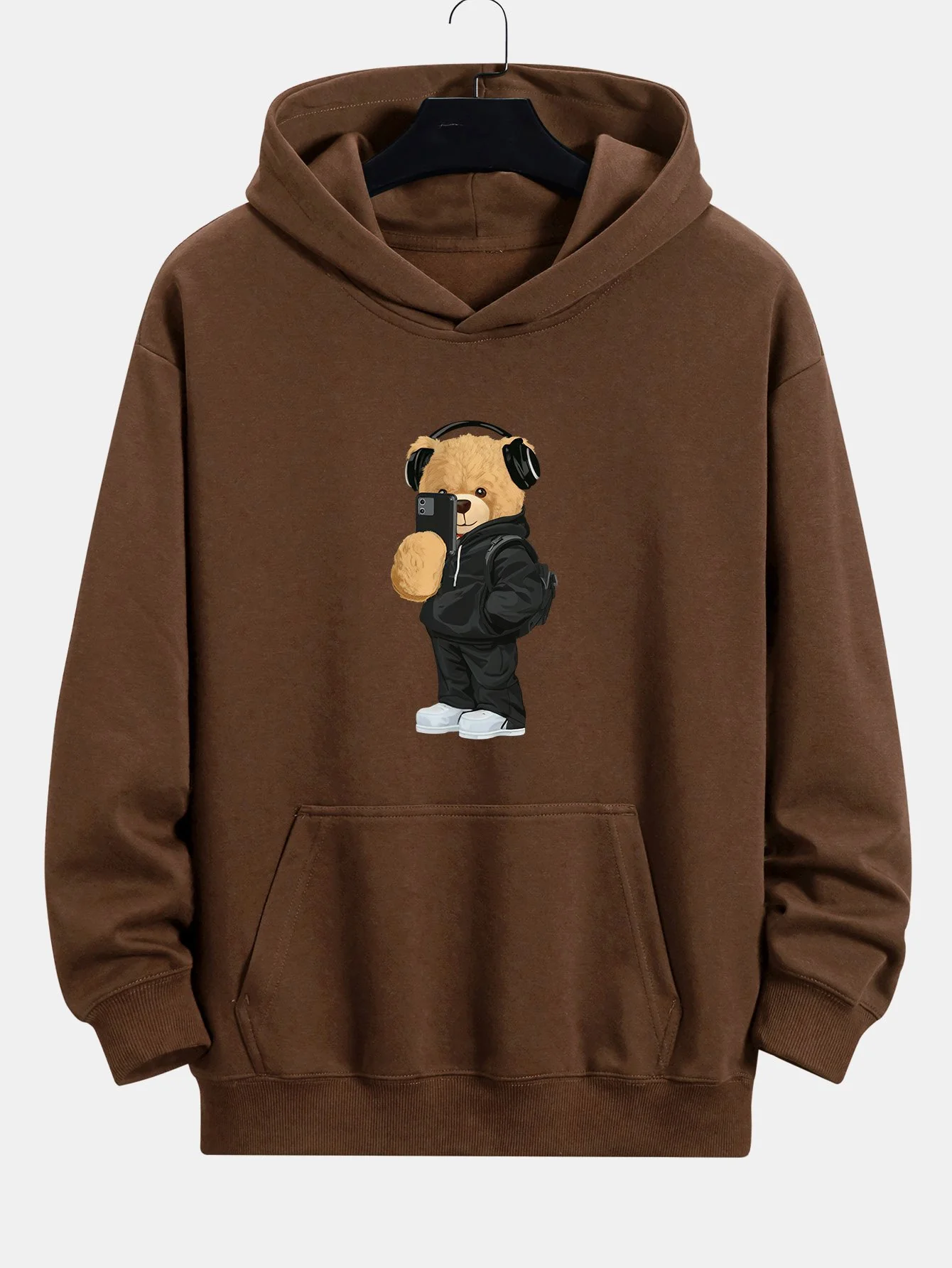 Fashion Bear Foto Druck Relax Fit Hoodie - Image 6