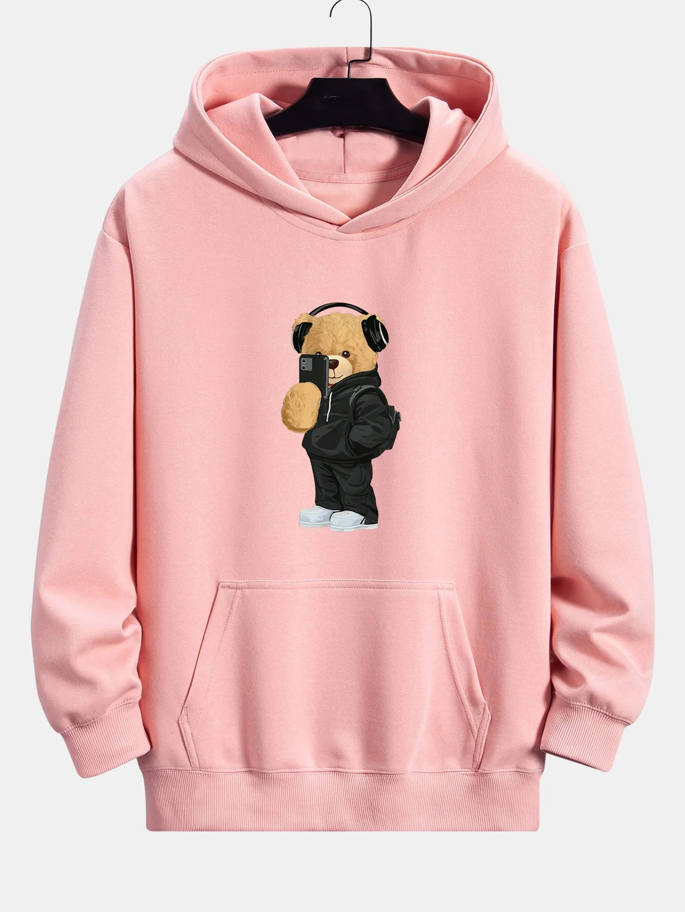 Fashion Bear Foto Druck Relax Fit Hoodie - Image 8