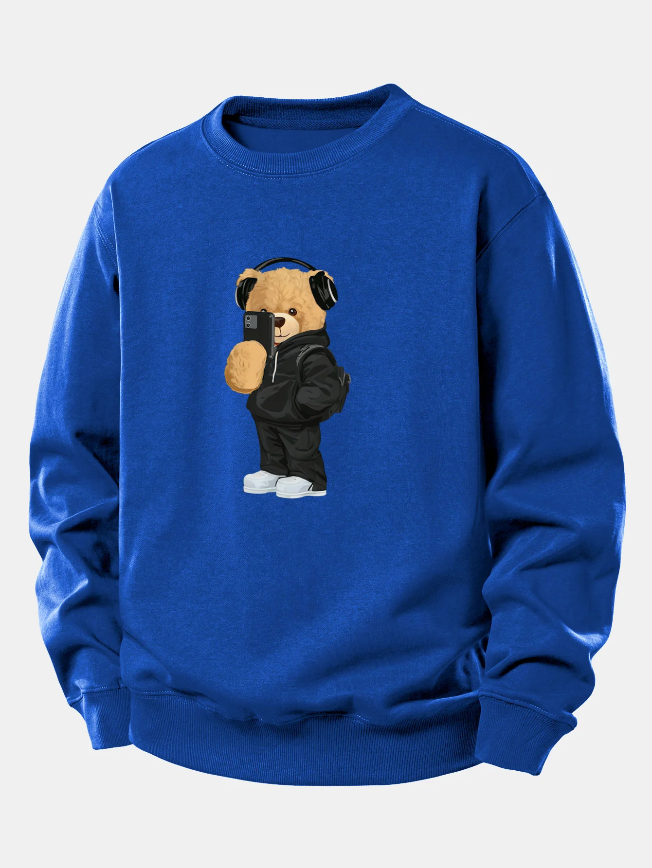 Fashion Bear Taking Photo Print Relax Fit Sweatshirt - Image 11