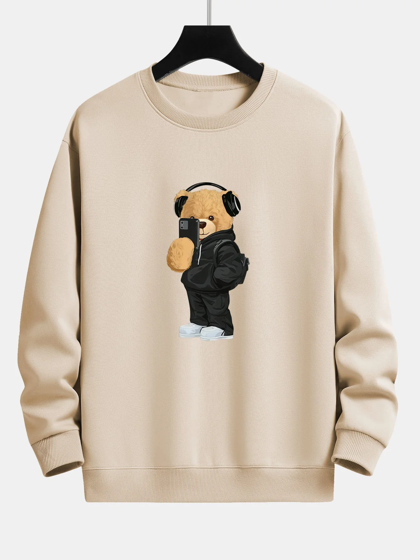 Fashion Bear Foto Druck Relax Fit Sweatshirt - Image 3