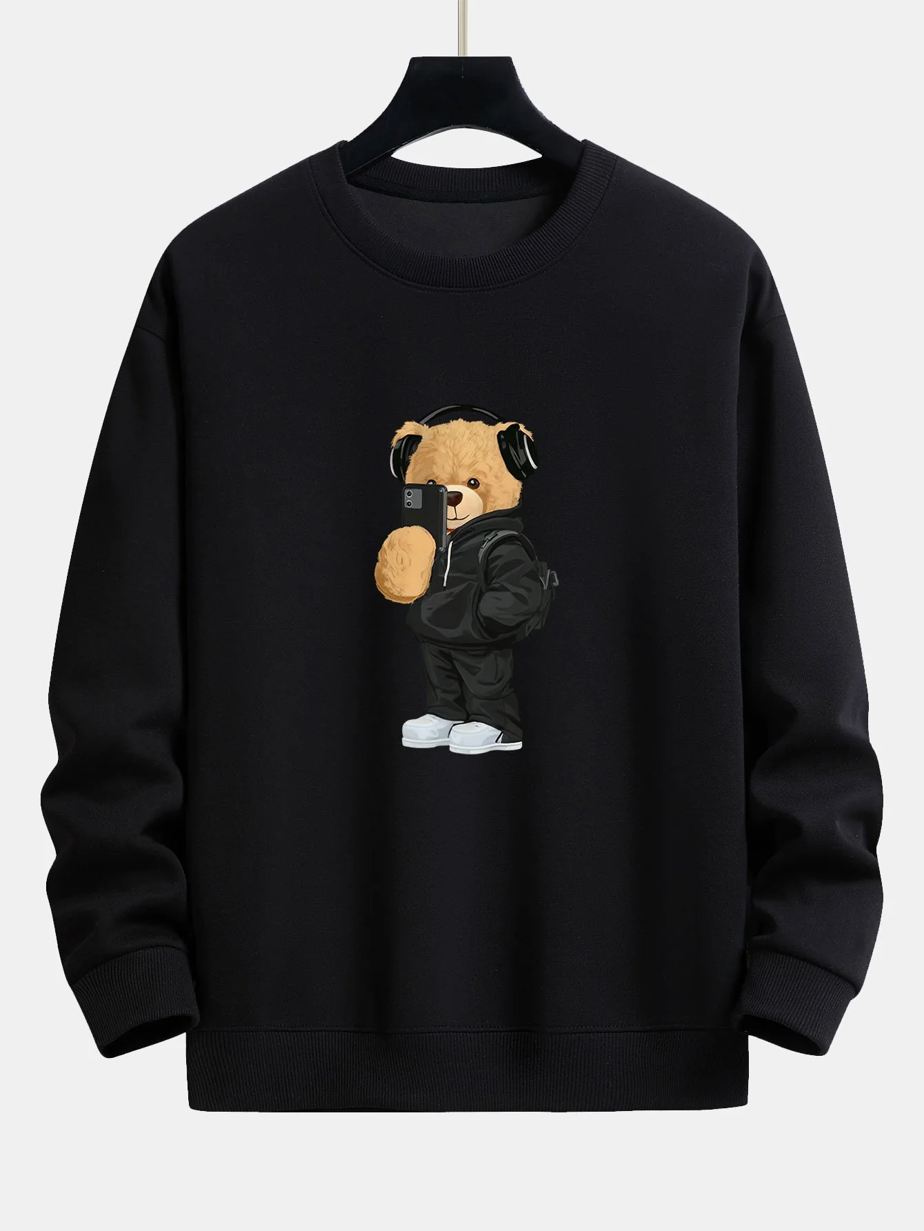 Fashion Bear Foto Druck Relax Fit Sweatshirt - Image 4