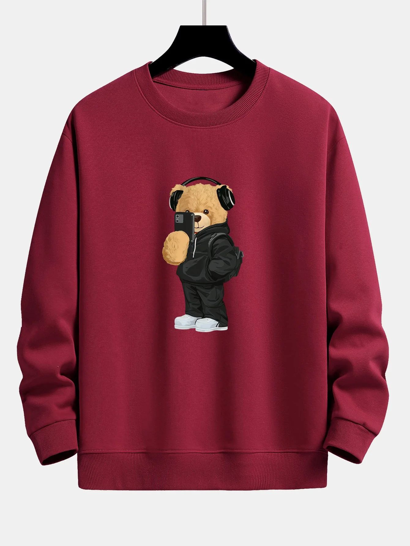 Fashion Bear Foto Druck Relax Fit Sweatshirt - Image 7