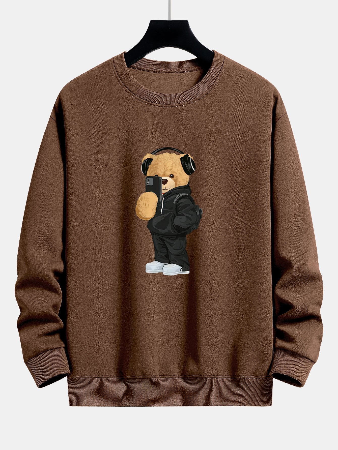 Fashion Bear Foto Druck Relax Fit Sweatshirt - Image 8