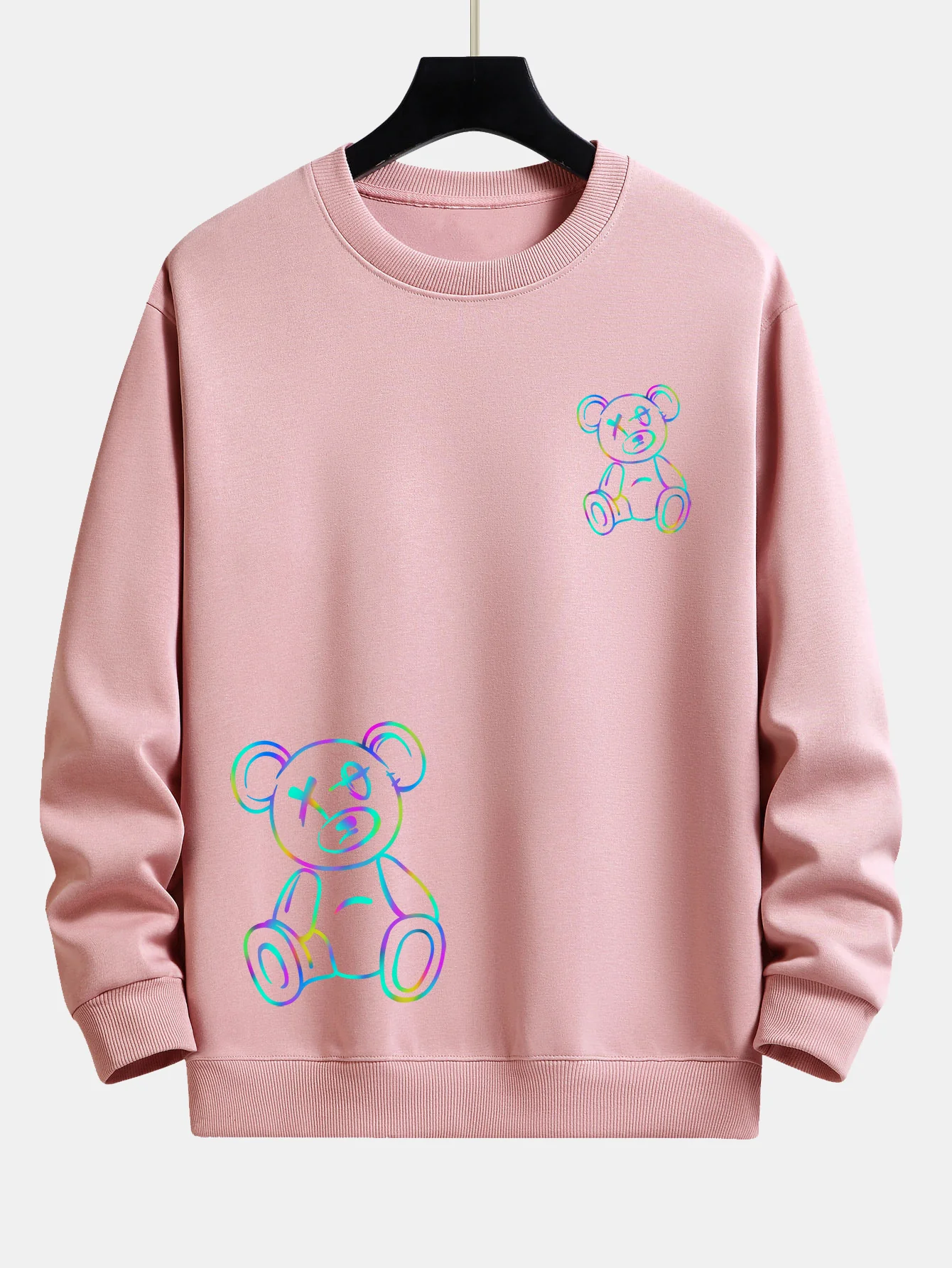 Mode Bunter Bären Druck Relaxed Fit Sweatshirt - Image 3