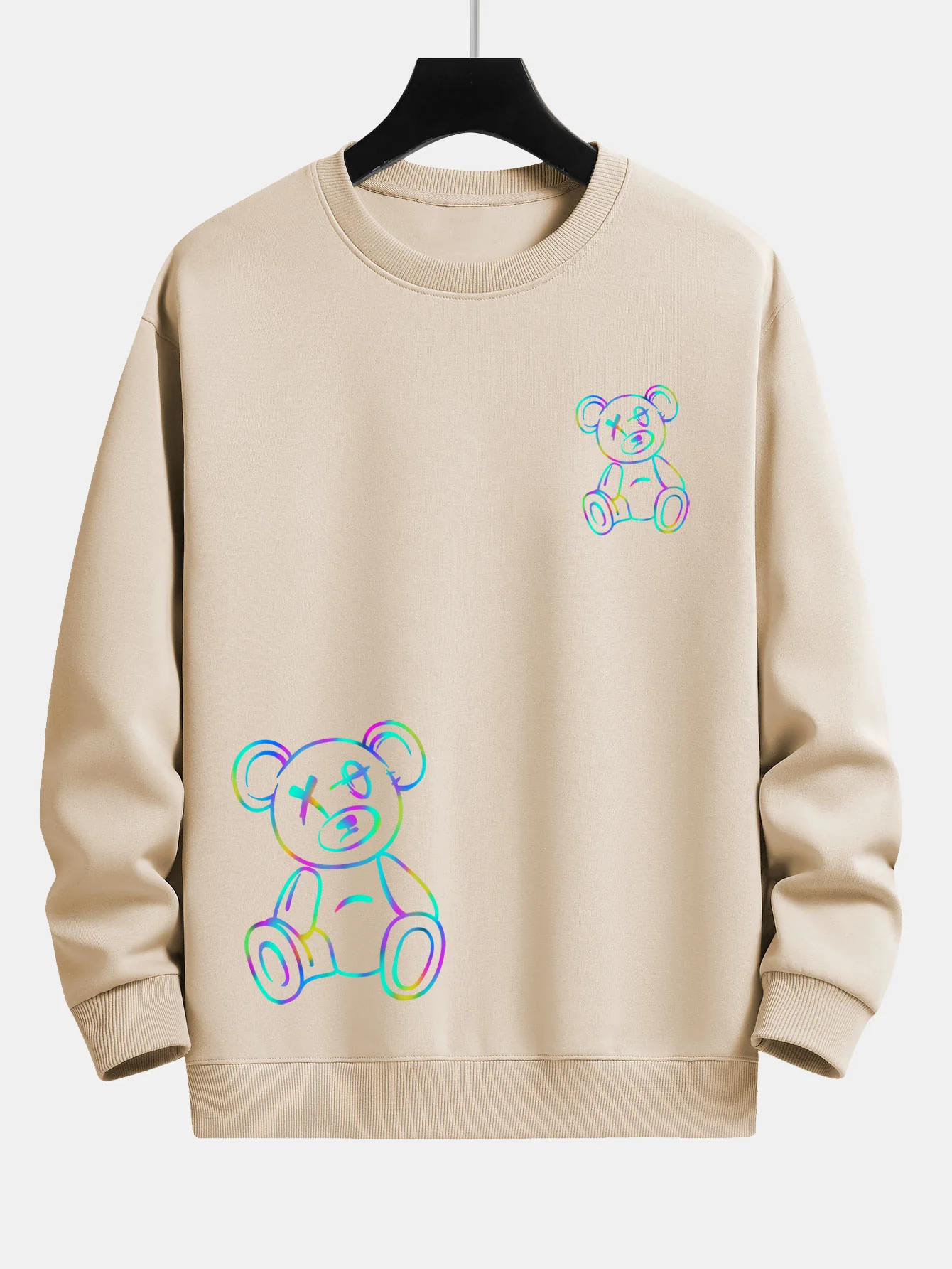 Mode Bunter Bären Druck Relaxed Fit Sweatshirt - Image 4