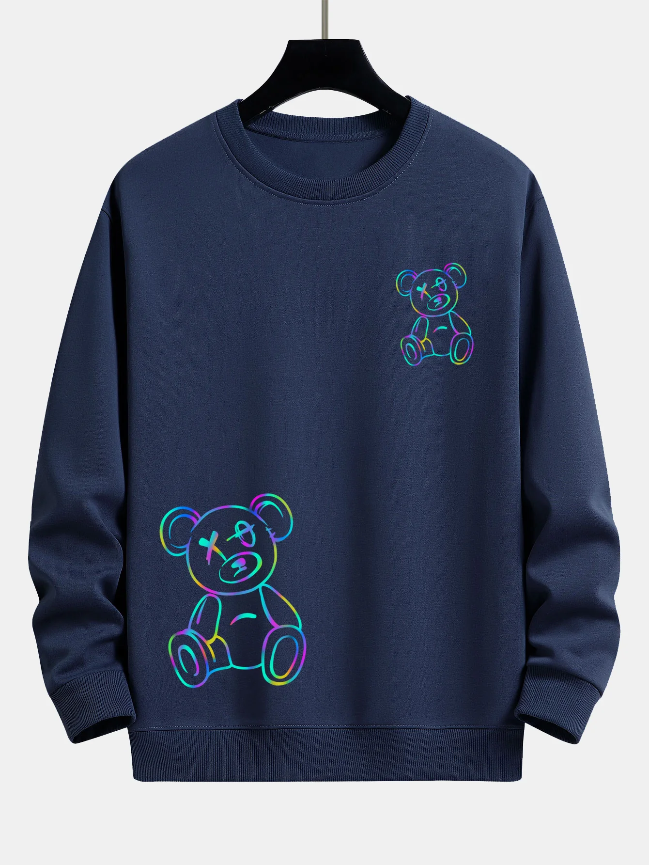 Mode Bunter Bären Druck Relaxed Fit Sweatshirt - Image 6