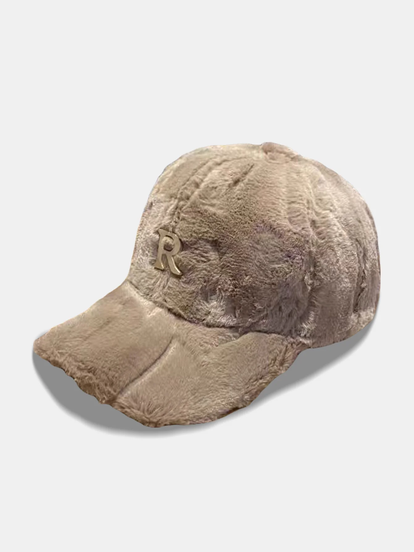 Fashion Warm Fleece-Lined Letter R Baseball Cap - Image 3