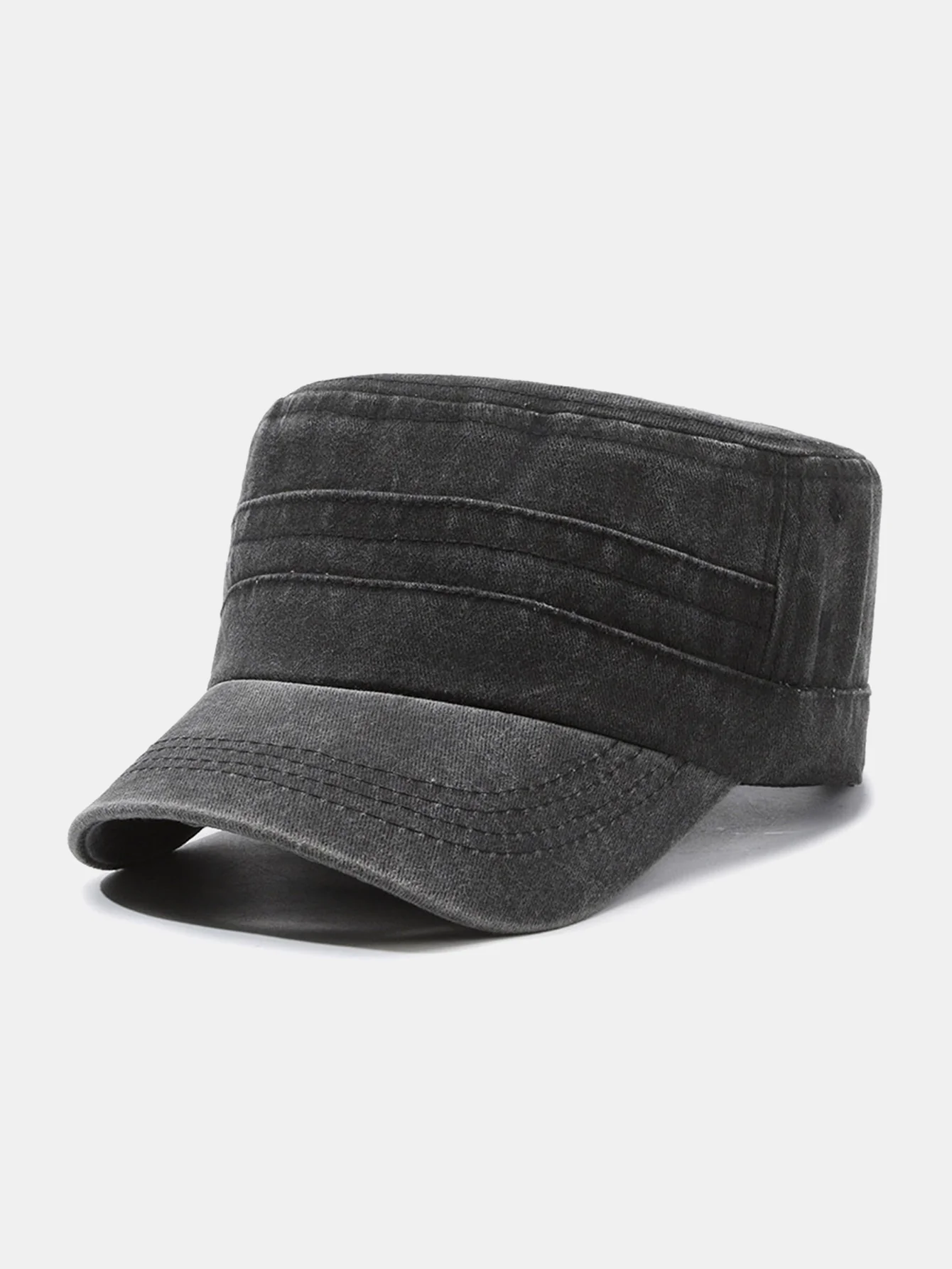 Fashionable Washed Distressed Flat Cap - Image 2