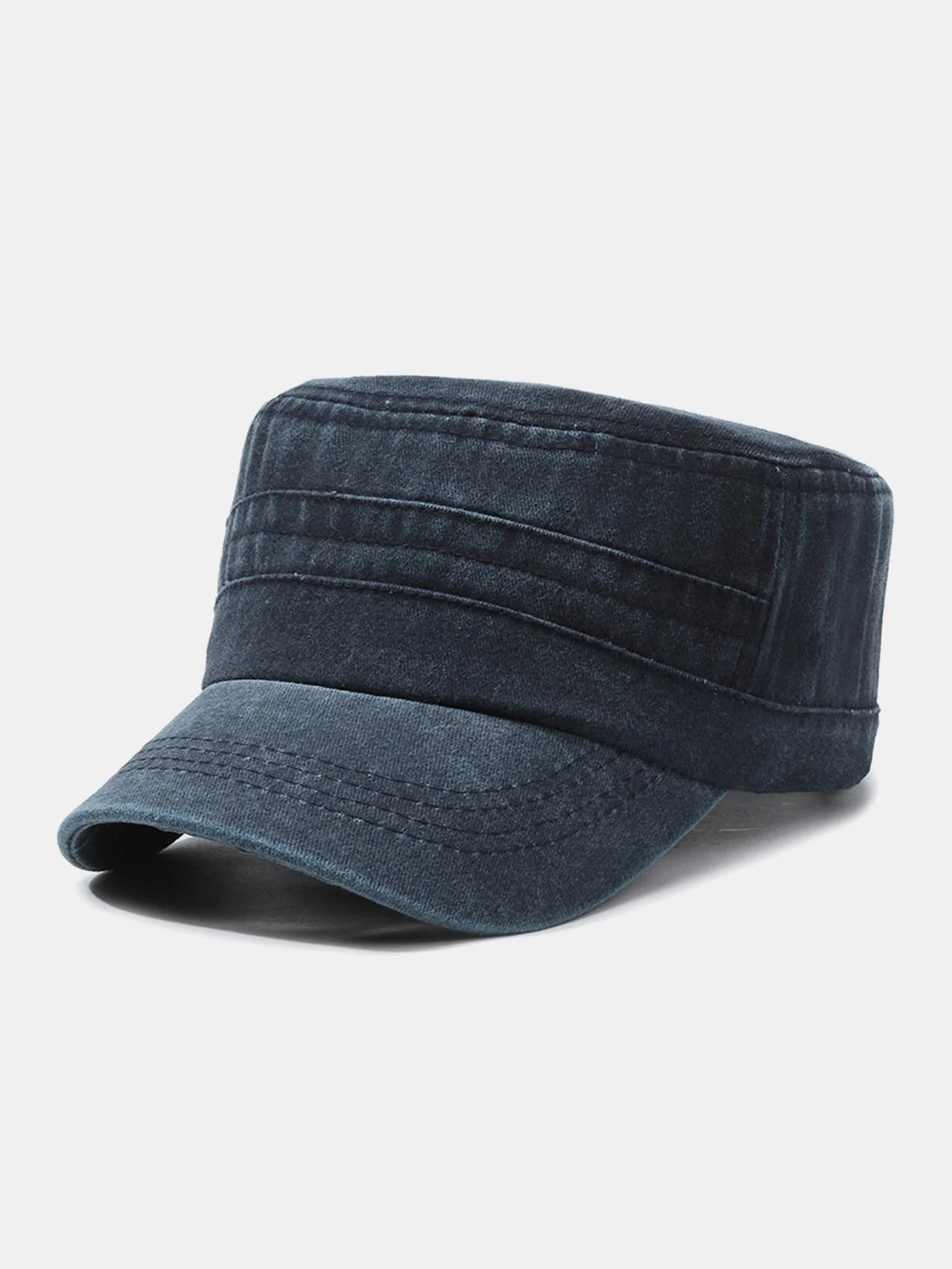 Fashionable Washed Distressed Flat Cap - Image 3