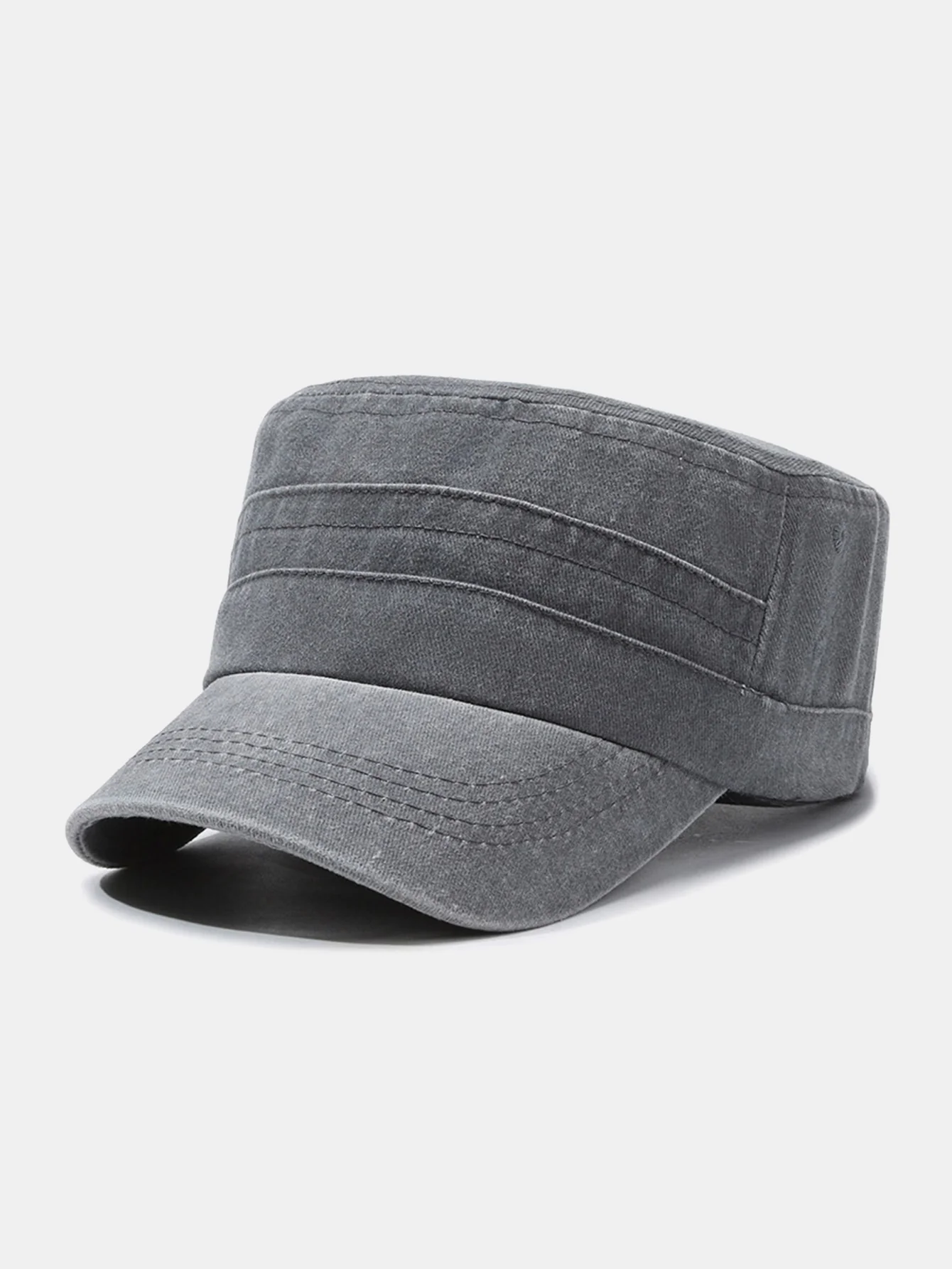 Fashionable Washed Distressed Flat Cap - Image 4