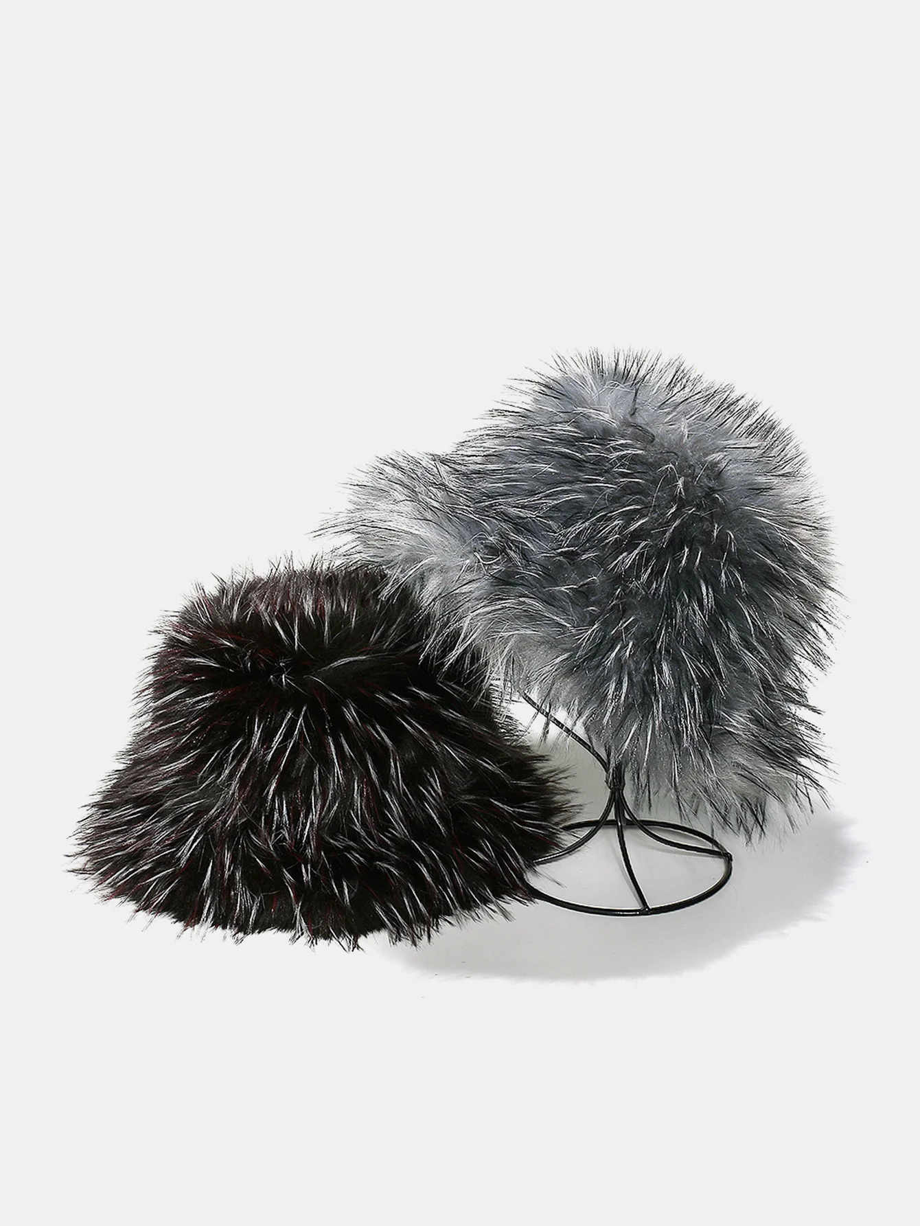 Faux Fox Fur Thickened Fur Plush Bucket Hat - Image 5