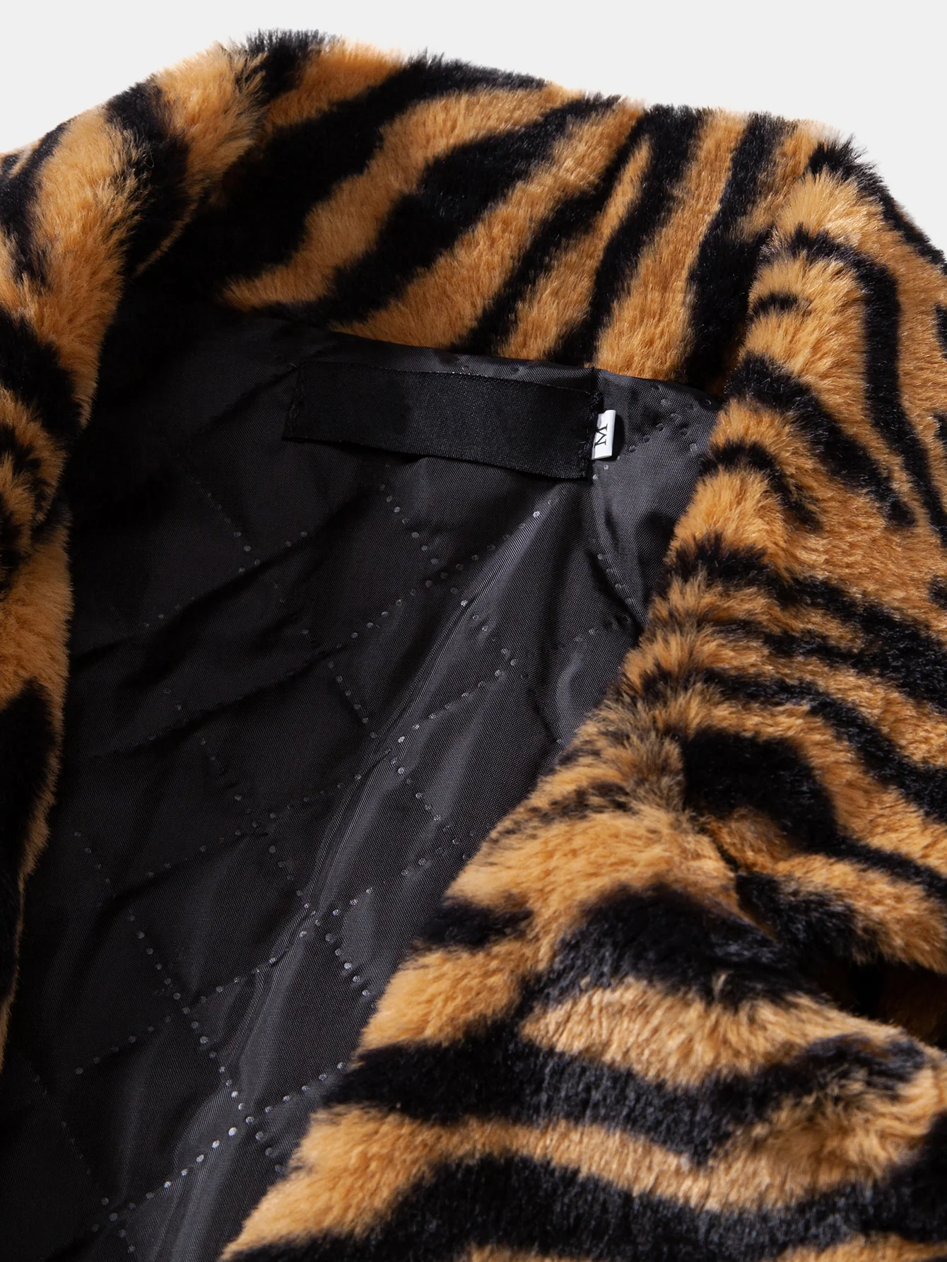 Faux Fur Animal Print Overcoat - Image 3