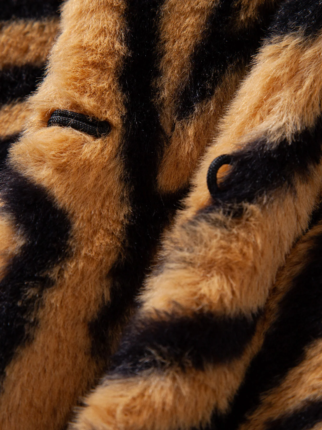 Faux Fur Animal Print Overcoat - Image 5