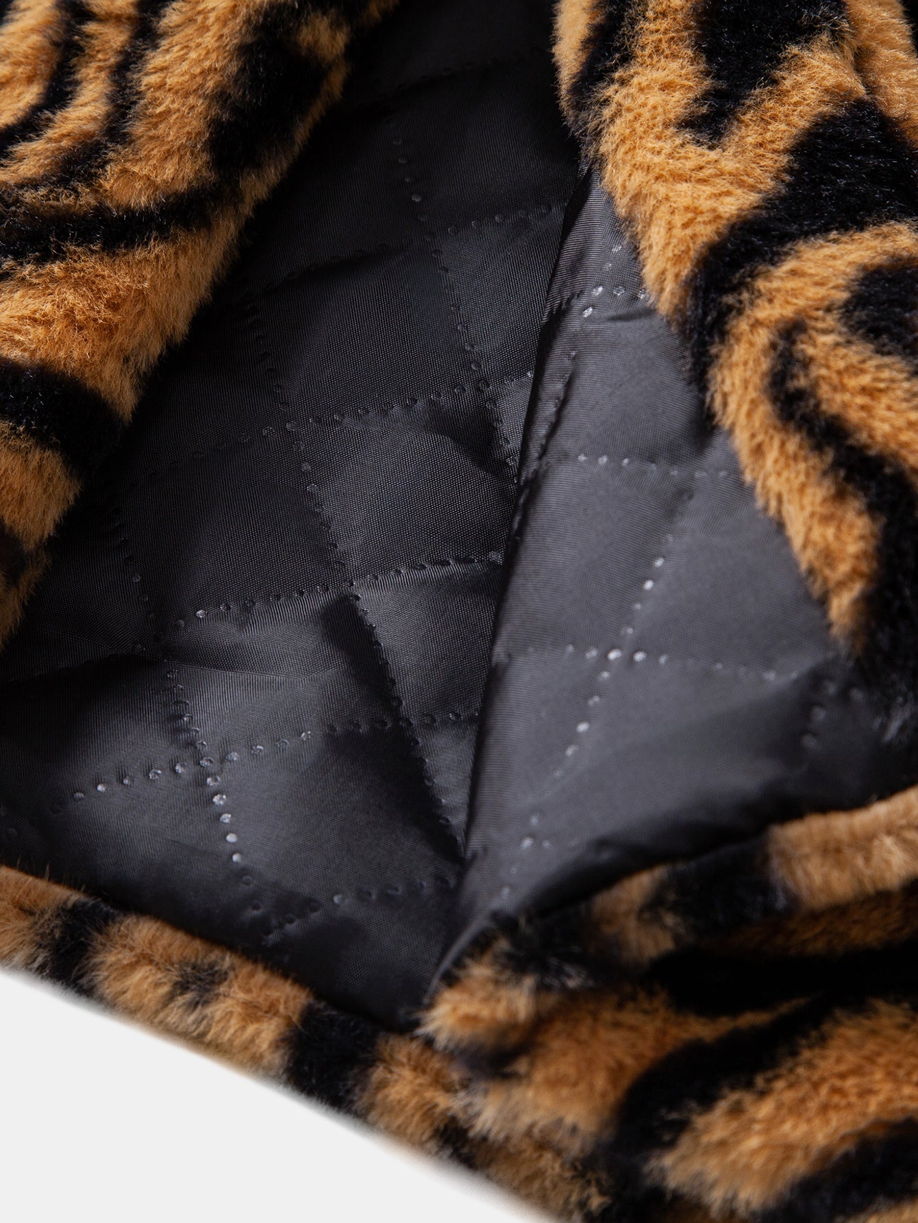 Faux Fur Animal Print Overcoat - Image 6