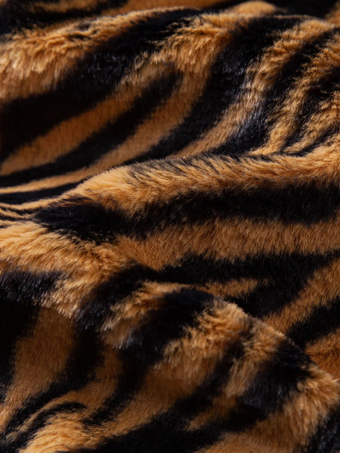Faux Fur Animal Print Overcoat - Image 8