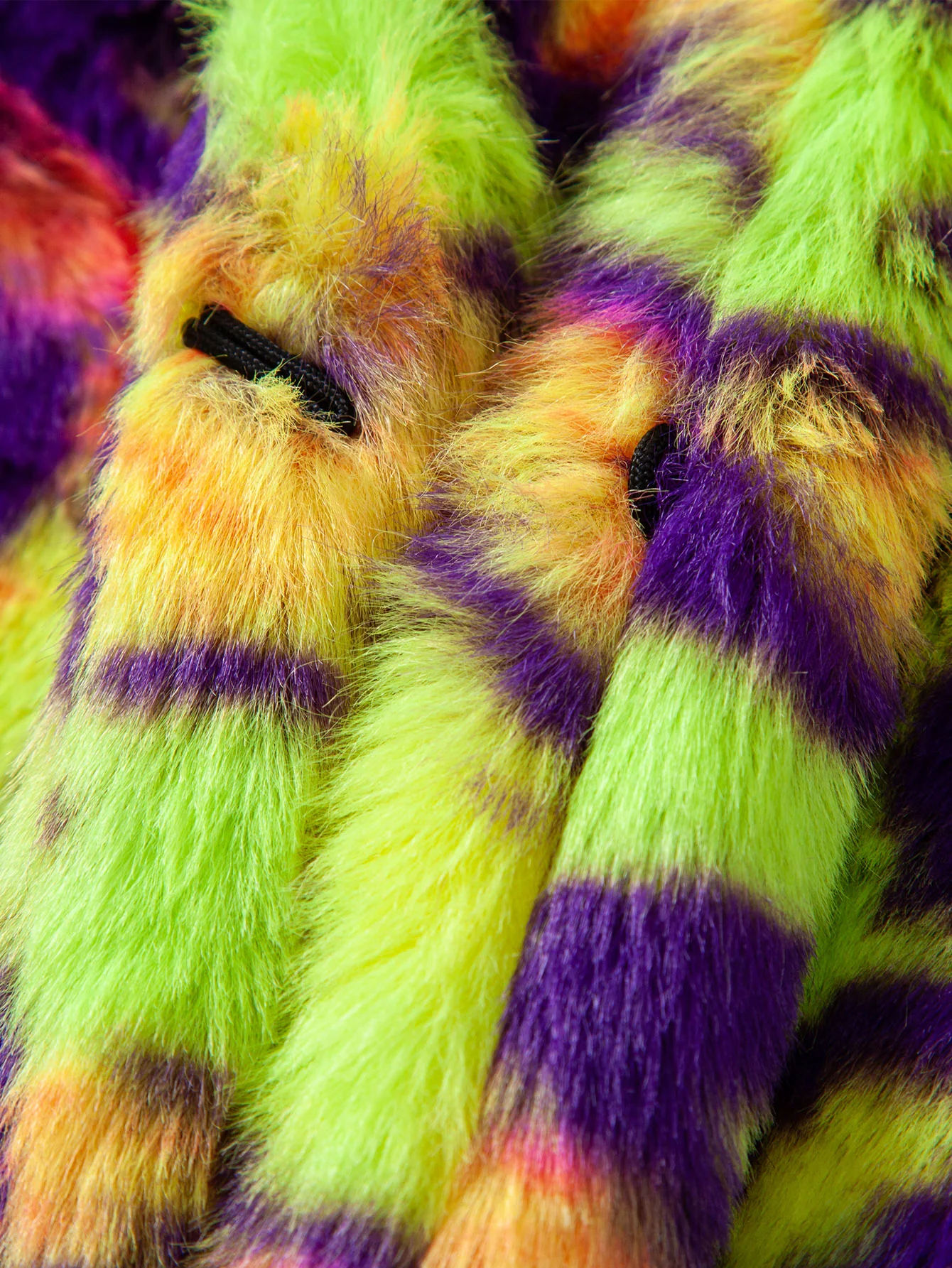 Faux Fur Colorful Leopard Hooded Vest - Image 5