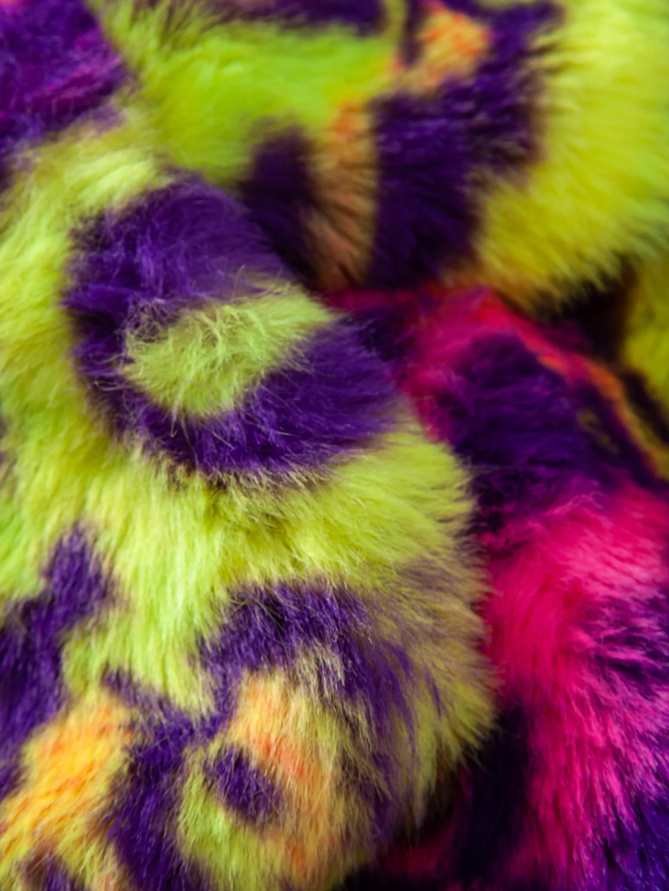 Faux Fur Colorful Leopard Notch Lapel Overcoat - Image 4
