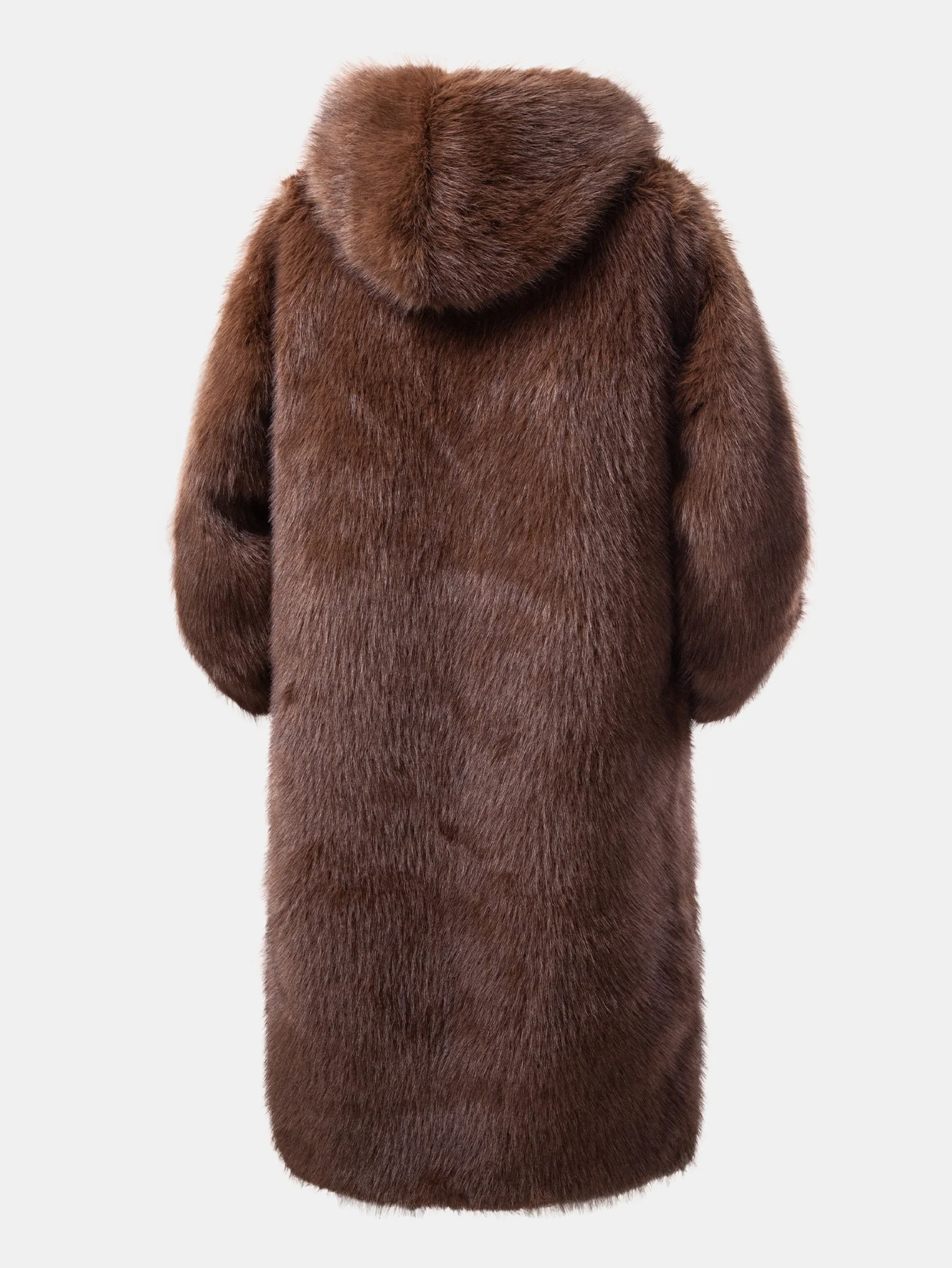 Faux Fur Hooded Overcoat - Image 2
