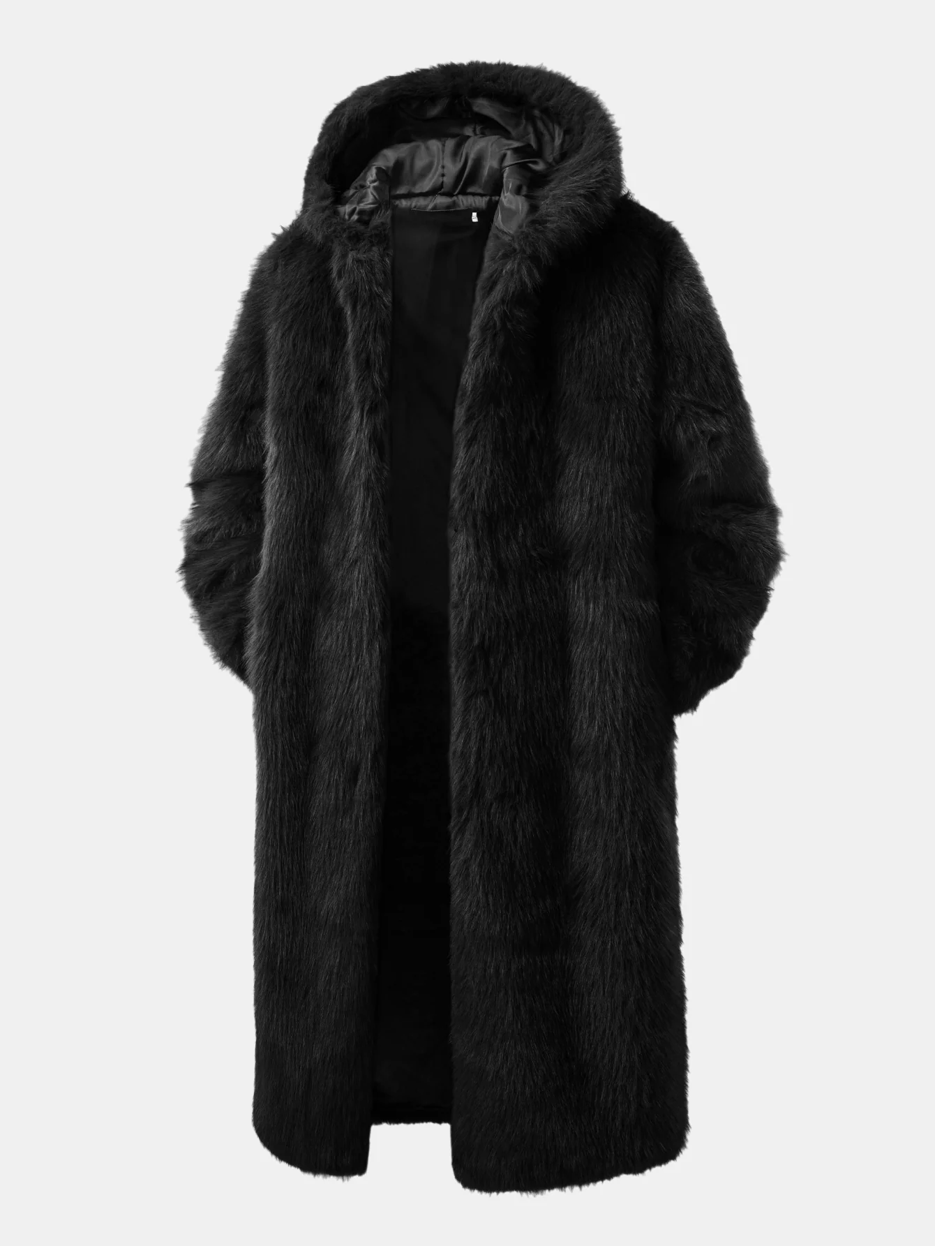 Faux Fur Hooded Overcoat - Image 3