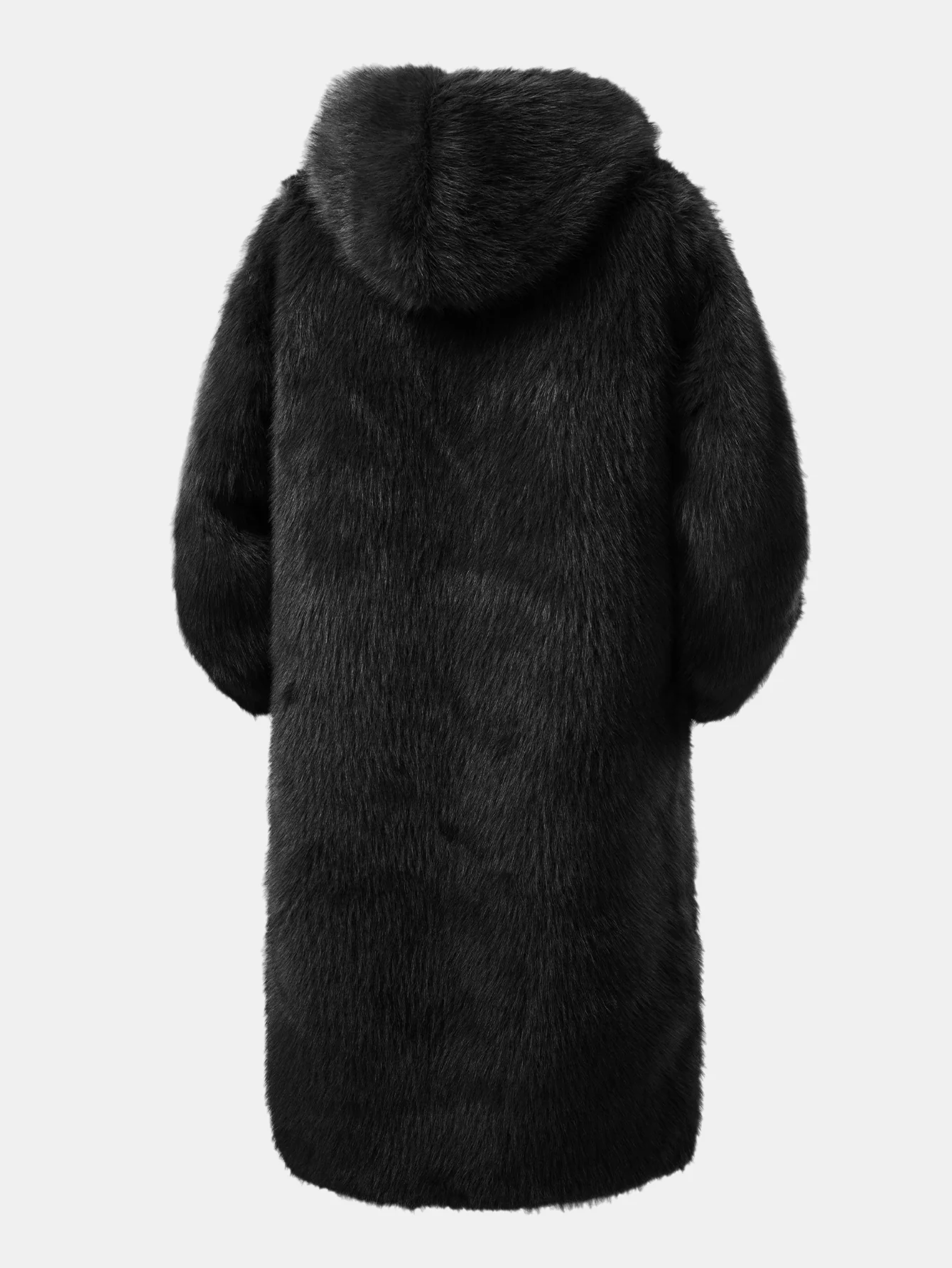 Faux Fur Hooded Overcoat - Image 4
