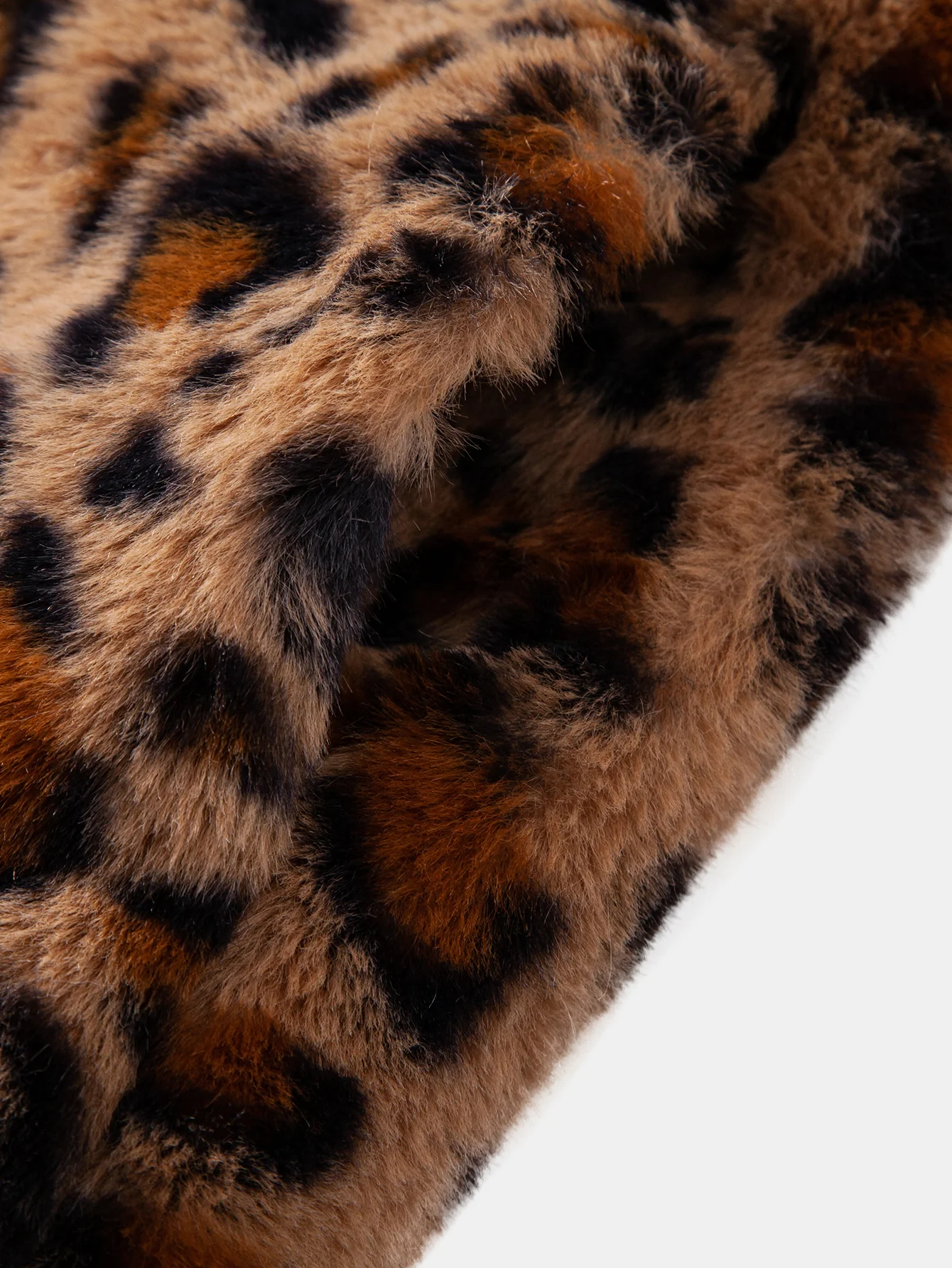 Faux Fur Leopard Hooded Overcoat - Image 4