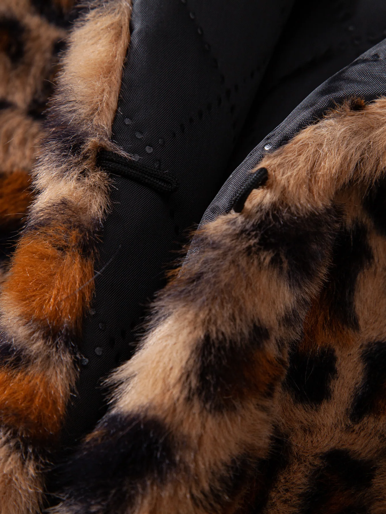 Faux Fur Leopard Hooded Overcoat - Image 5