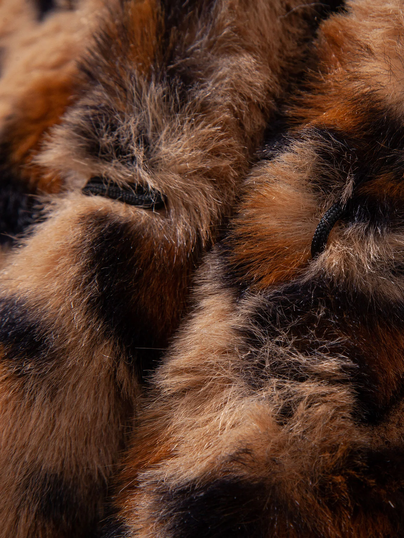 Faux Fur Leopard Notch Lapel Overcoat - Image 4