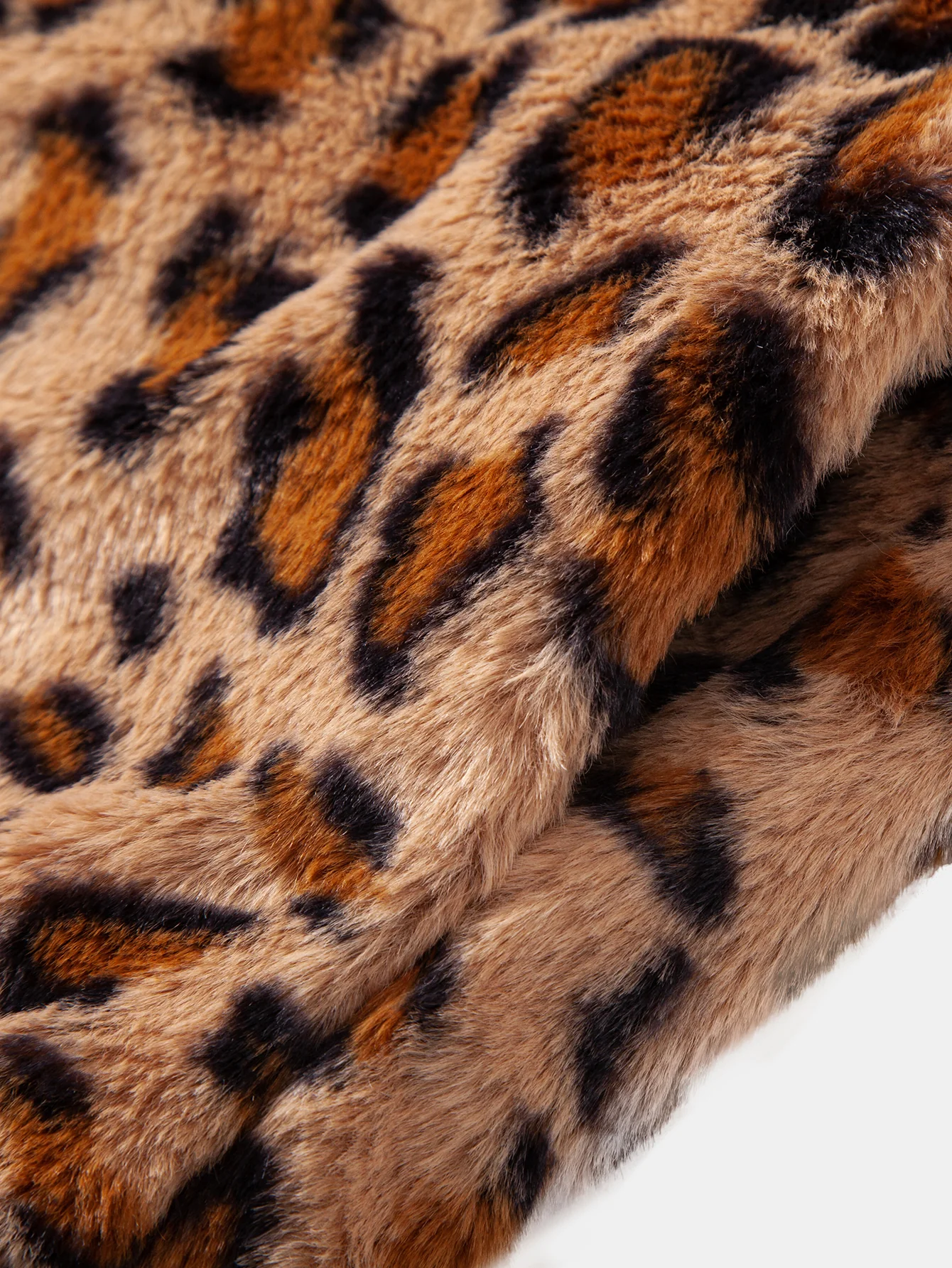 Faux Fur Leopard Zip Up Hooded Coat - Image 10