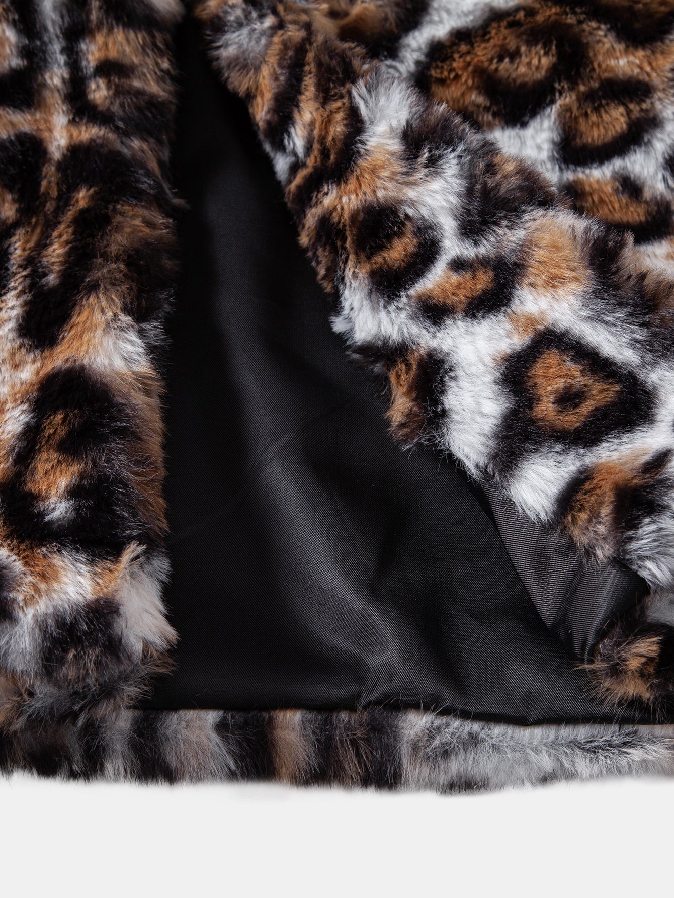 Faux Fur Leopard Hooded Vest - Image 6