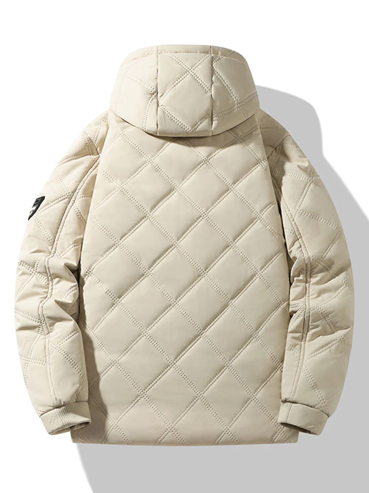 Wattierte Jacke mit Kapuze und Kunstpelzfutter - Image 12