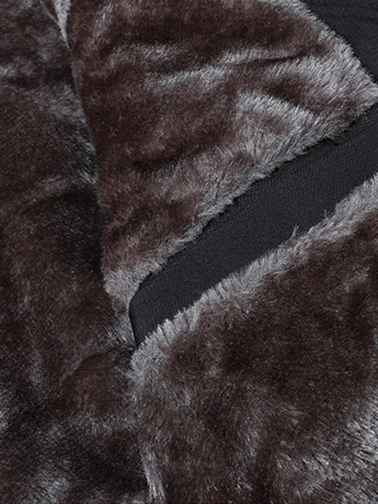 Faux Fur Lined Quilted Stand Collar Jacket - Image 13