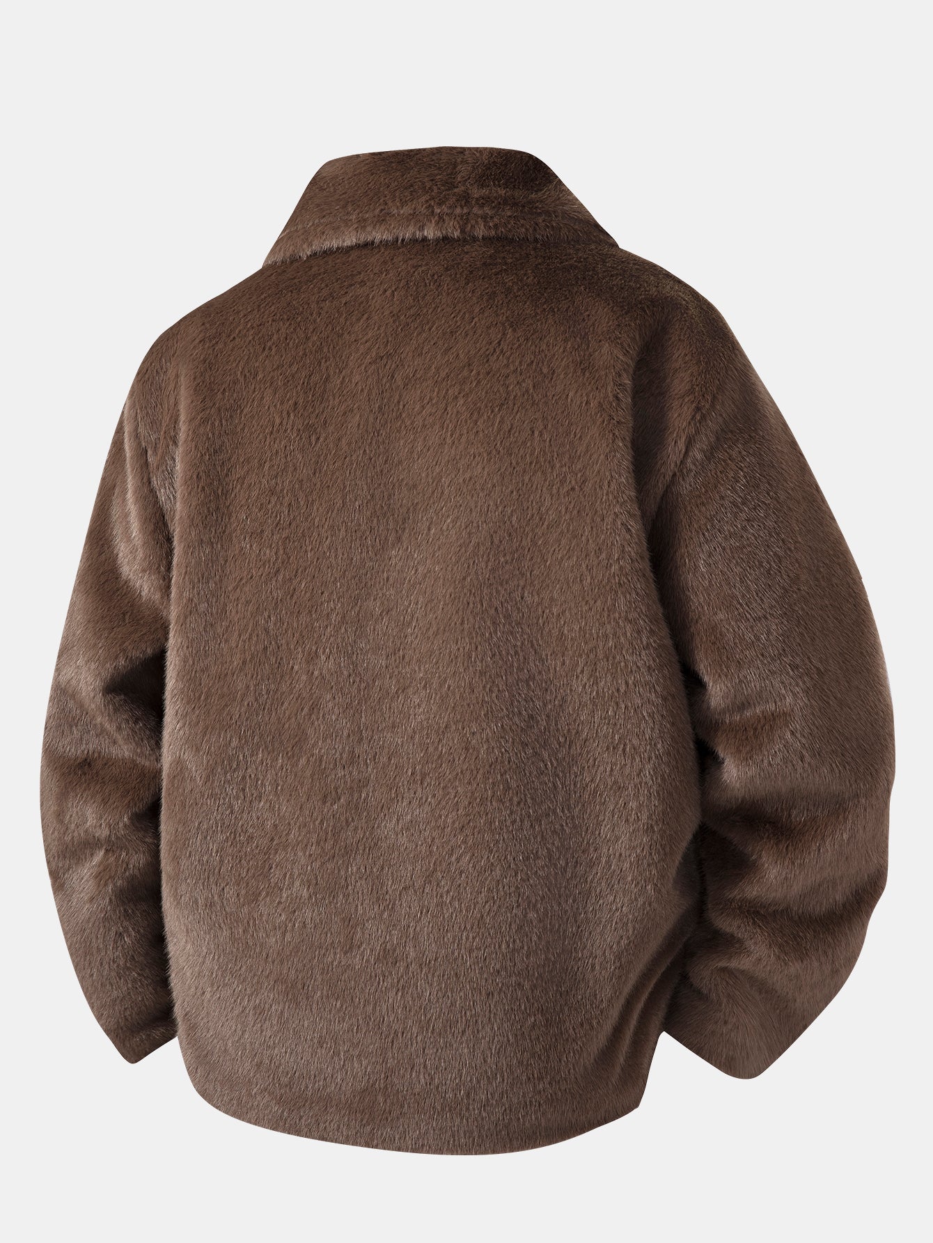 Faux Fur Notch Lapel Coat - Image 2