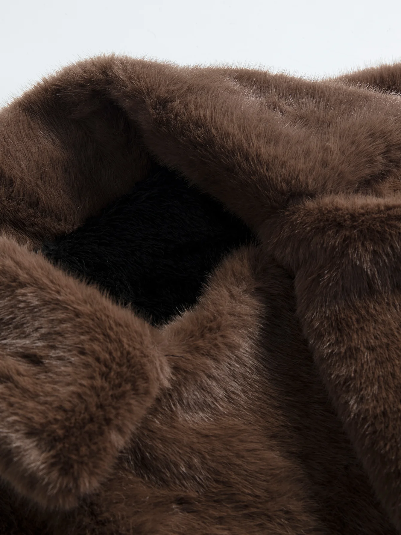Faux Fur Notch Lapel Coat - Image 5