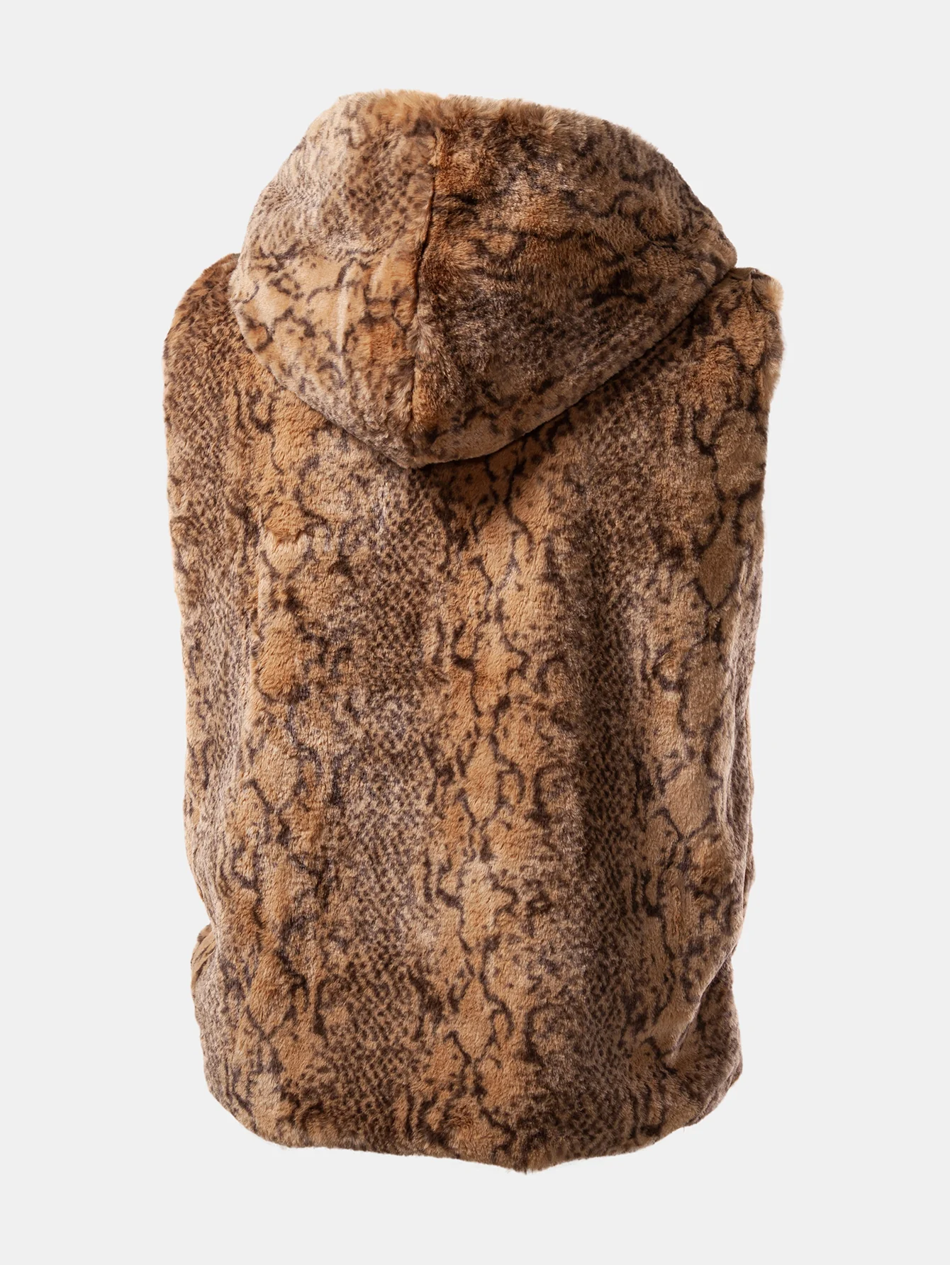 Faux Fur Serpentine Hooded Vest - Image 2