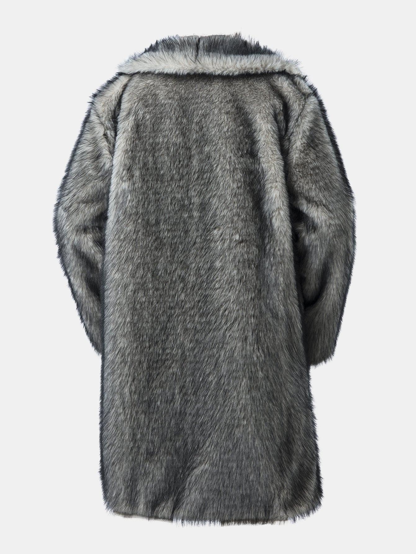 Faux Fur Shawl Collar Overcoat - Image 2