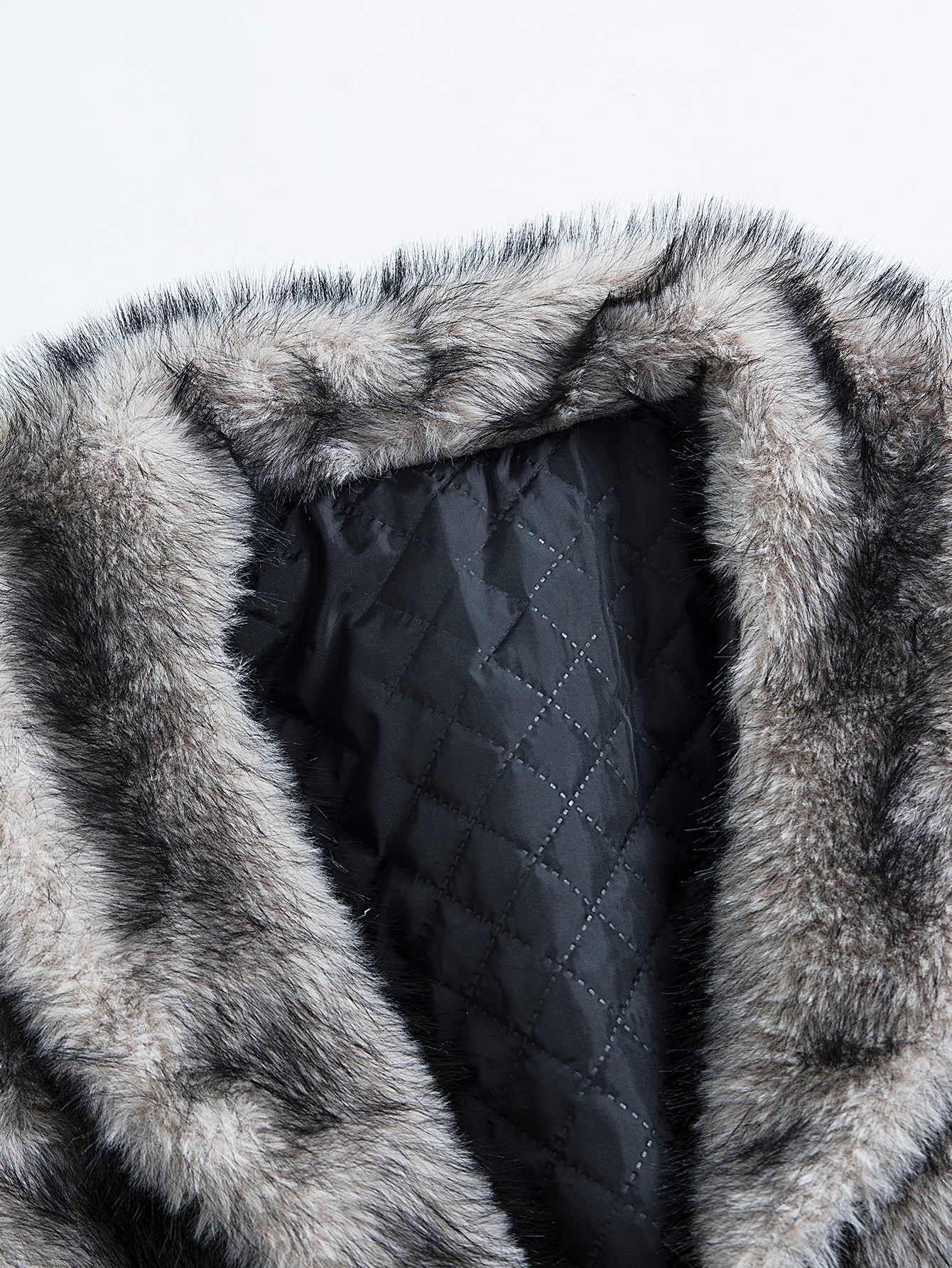 Faux Fur Shawl Collar Overcoat - Image 5