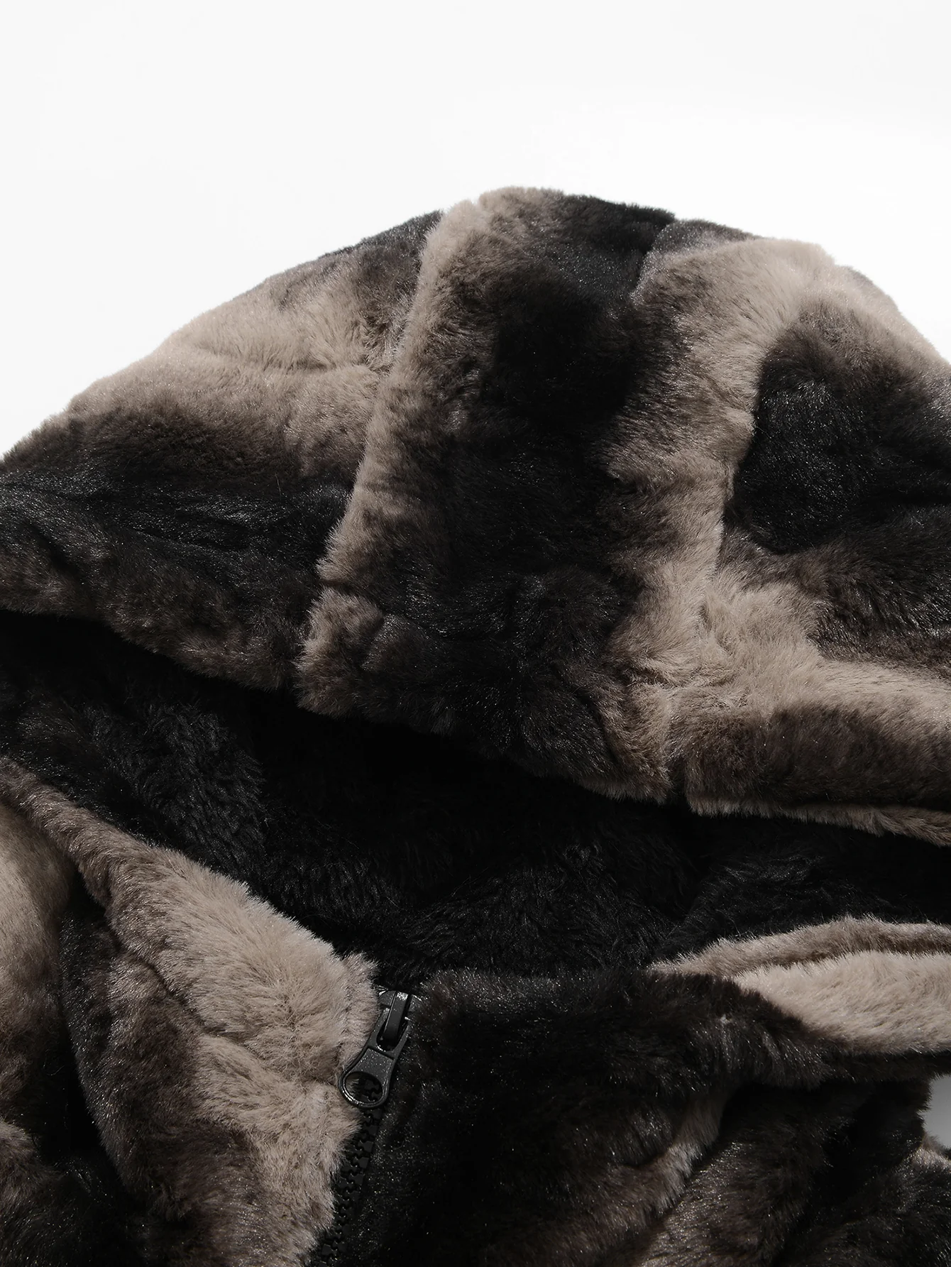 Faux Fur Zip-Up Hooded Vest - Image 4