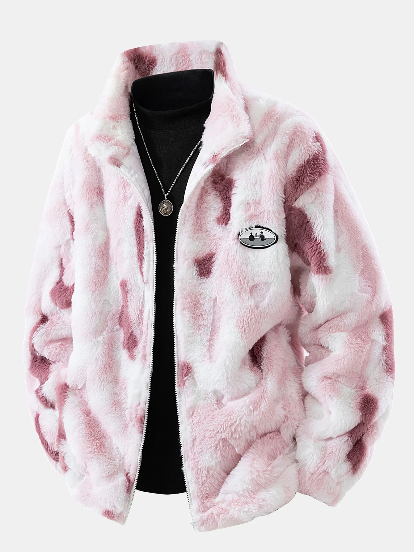 Kunstpelz Reißverschlussjacke - Image 2