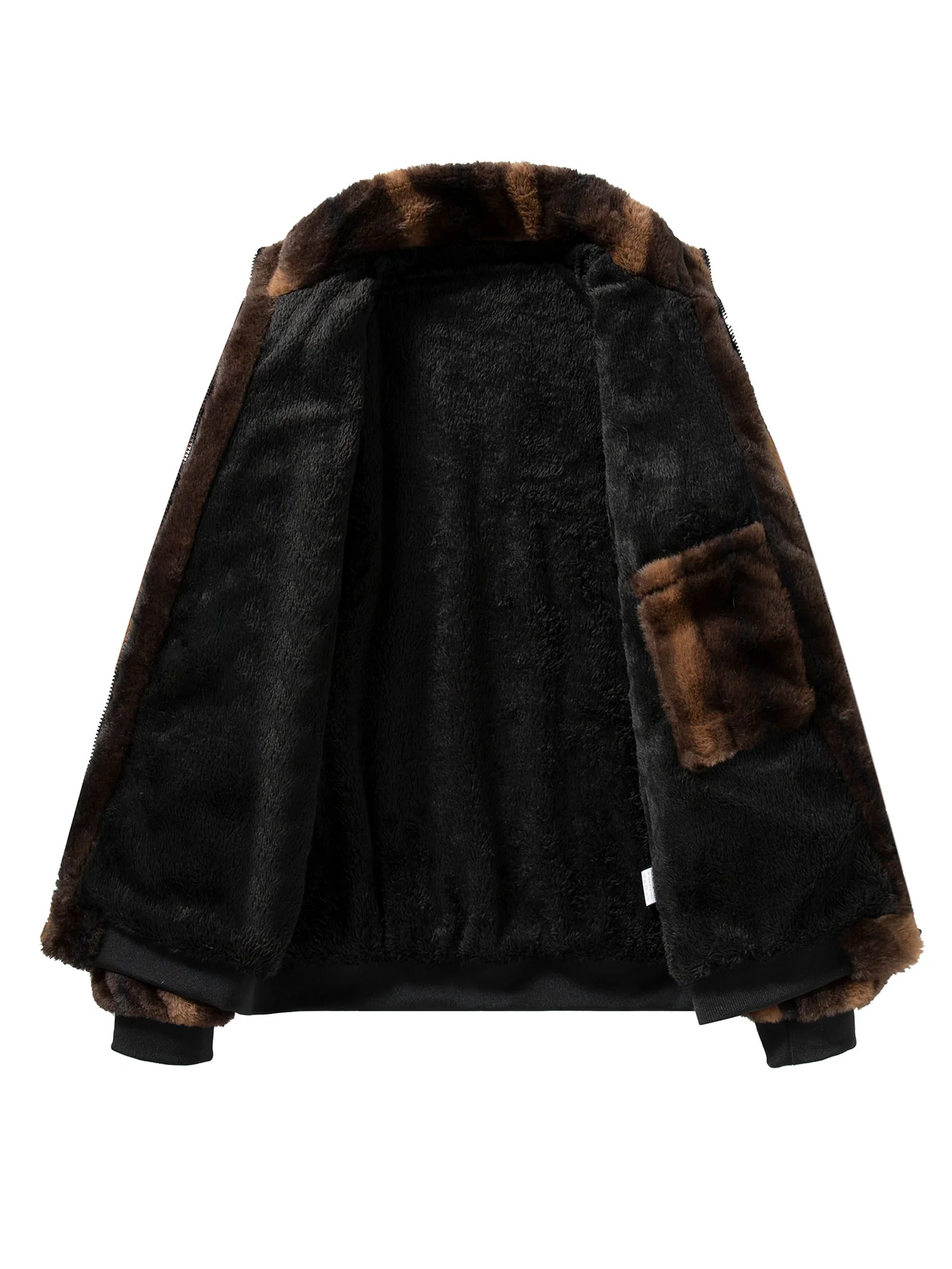 Faux Fur Zipper Jacket - Image 4